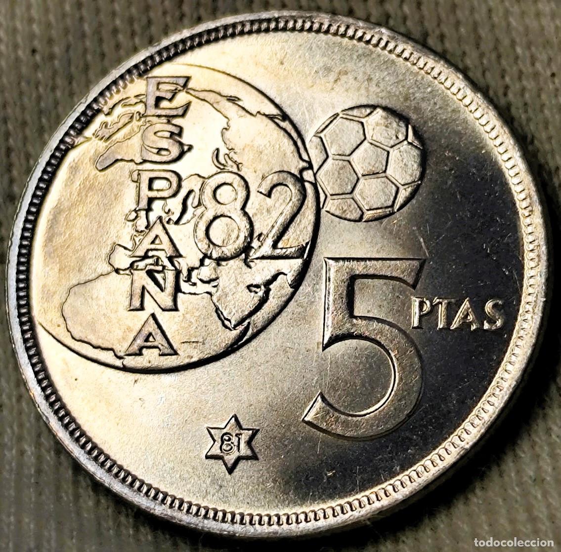 Monnaies Juan Carlos I: Espa&ntilde;a 5 Pesetas F&uacute;tbol 1980*(81), UNC Juan Carlos I Lote 2592
