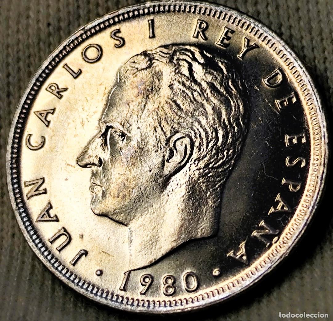 Monnaies Juan Carlos I: Espa&ntilde;a 5 Pesetas F&uacute;tbol 1980*(81), UNC Juan Carlos I Lote 2593