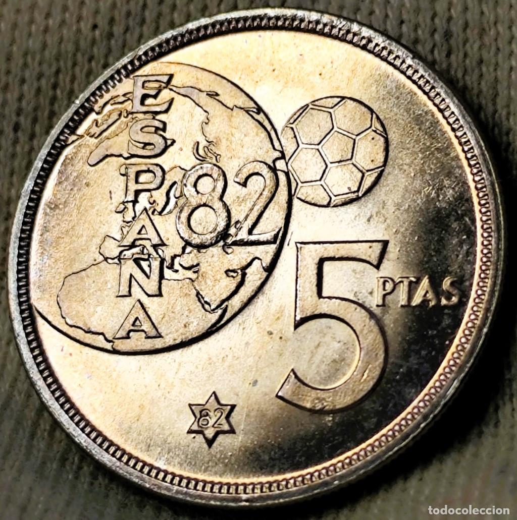 Monnaies Juan Carlos I: Espa&ntilde;a 5 Pesetas F&uacute;tbol 1980*(82), UNC Juan Carlos I Lote 2595