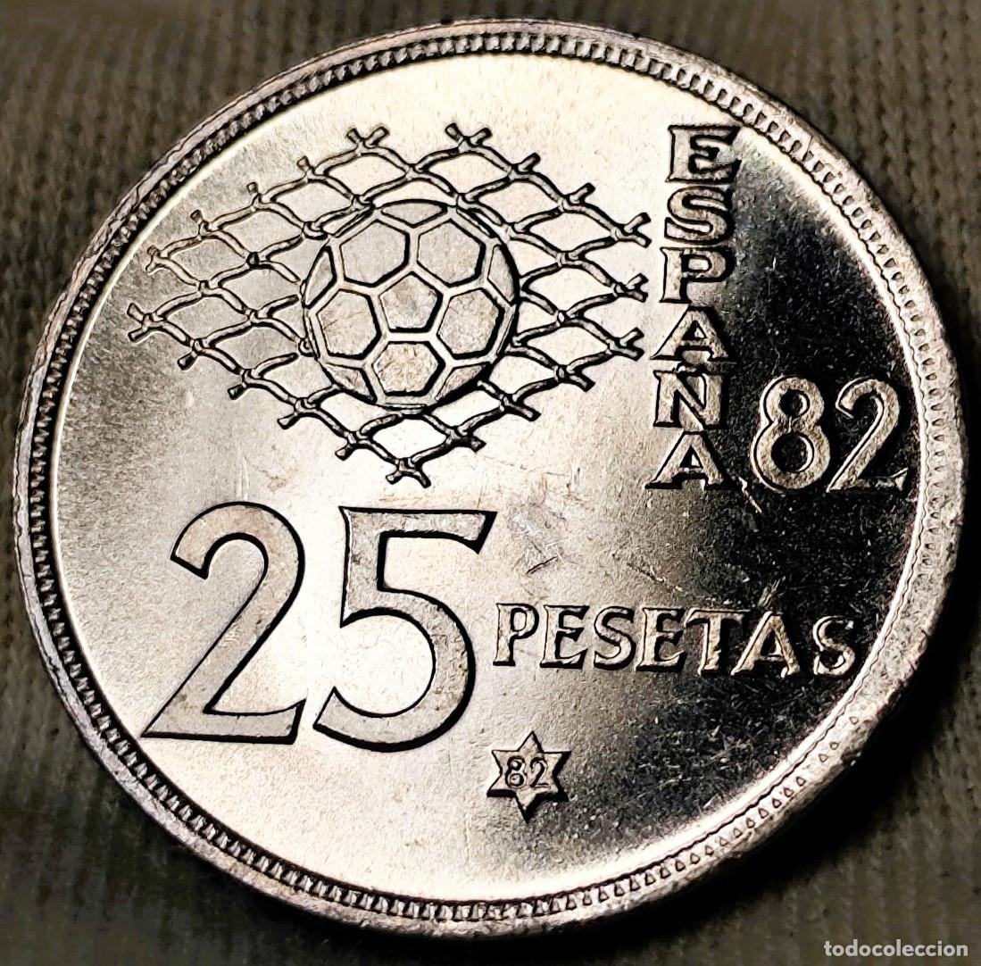 Coins Juan Carlos I: Espa&ntilde;a 25 Pesetas F&uacute;tbol 1980*(82), UNC Juan Carlos I Lote 2584
