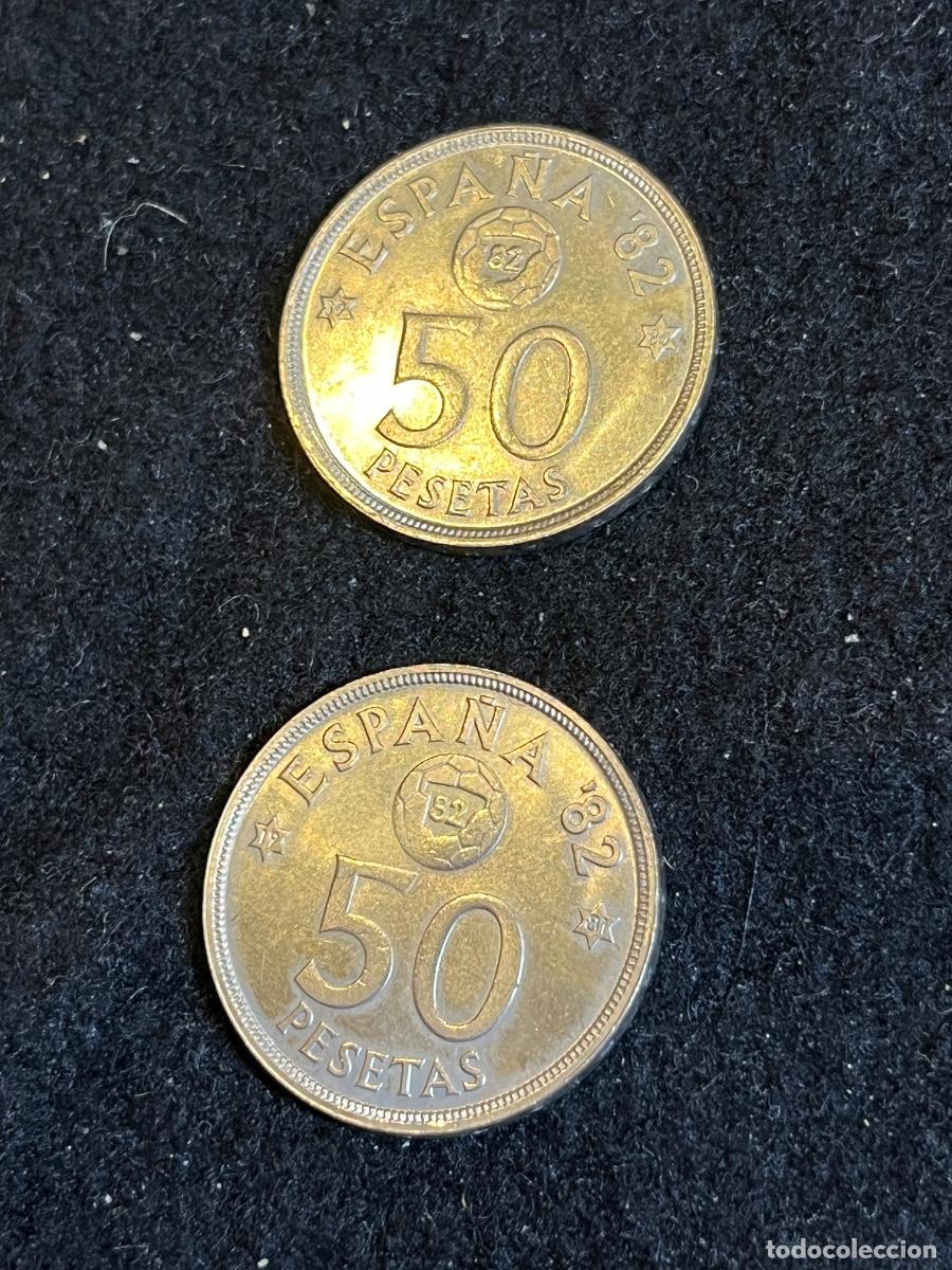 Monnaies Juan Carlos I: Lote de 2 Monedas 50 Pesetas 1980 *82 Juan Carlos I &ndash; Mundial Espa&ntilde;a 82 &ndash; SC