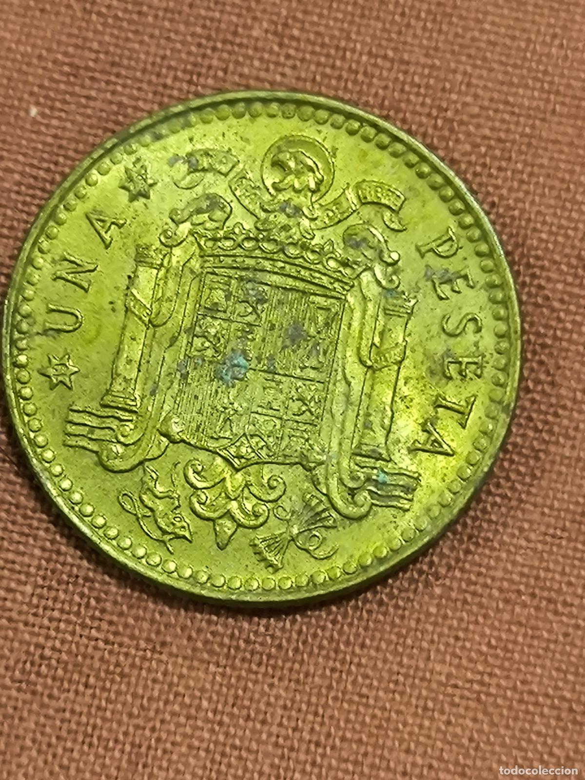 Monedas Juan Carlos I: Moneda de Espa&ntilde;a 1 Peseta Juan Carlos I Anverso y Reverso Coleccionismo Numism&aacute;tica