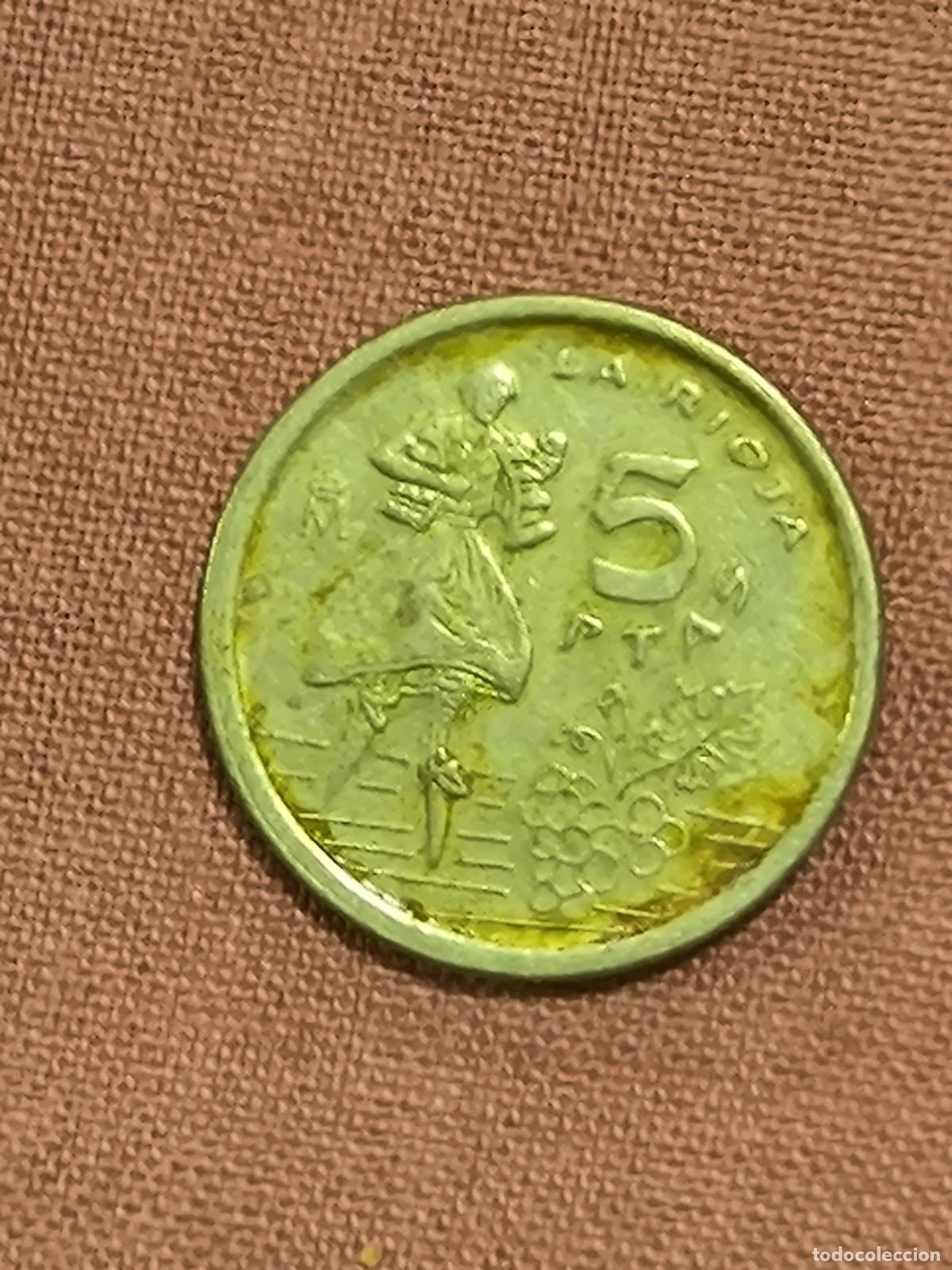 M&uuml;nzen unter Juan Carlos I: Moneda de Espa&ntilde;a 5 Pesetas Juan Carlos I Anverso y Reverso Coleccionismo Numism&aacute;tica