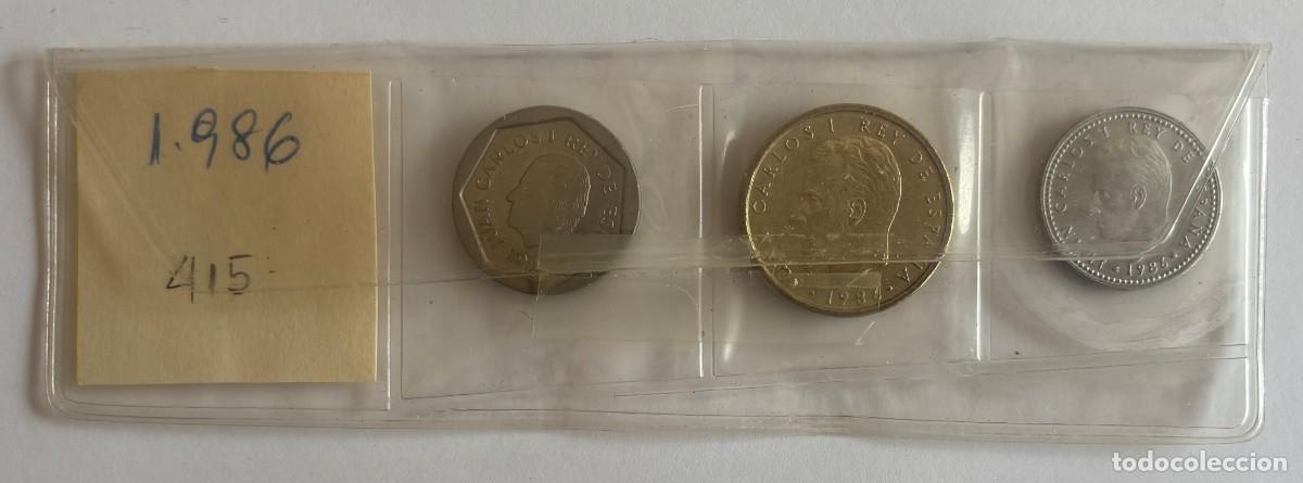 Monedas Juan Carlos I: LAS TRES MONEDAS DE JUAN CARLOS I DE 1986 SIN CIRCULAR, 1-100 Y 200 PESETAS.