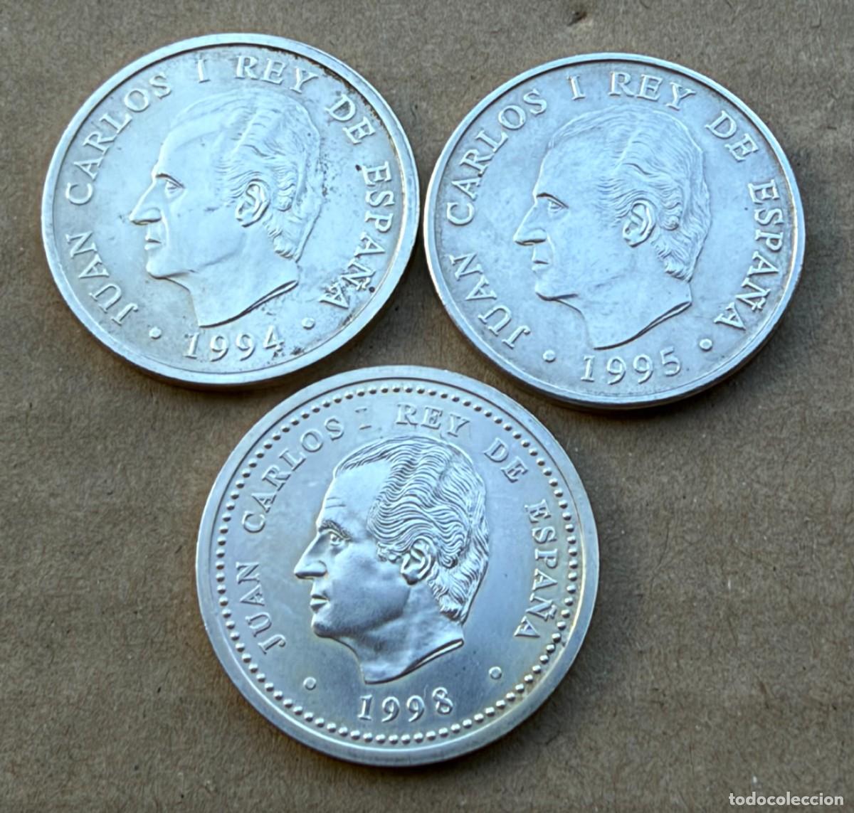 Monedas Juan Carlos I: LOTE DE 3 MONEDAS DE 2000 PTAS EN PLATA REY EMERITO JUAN CARLOS I.