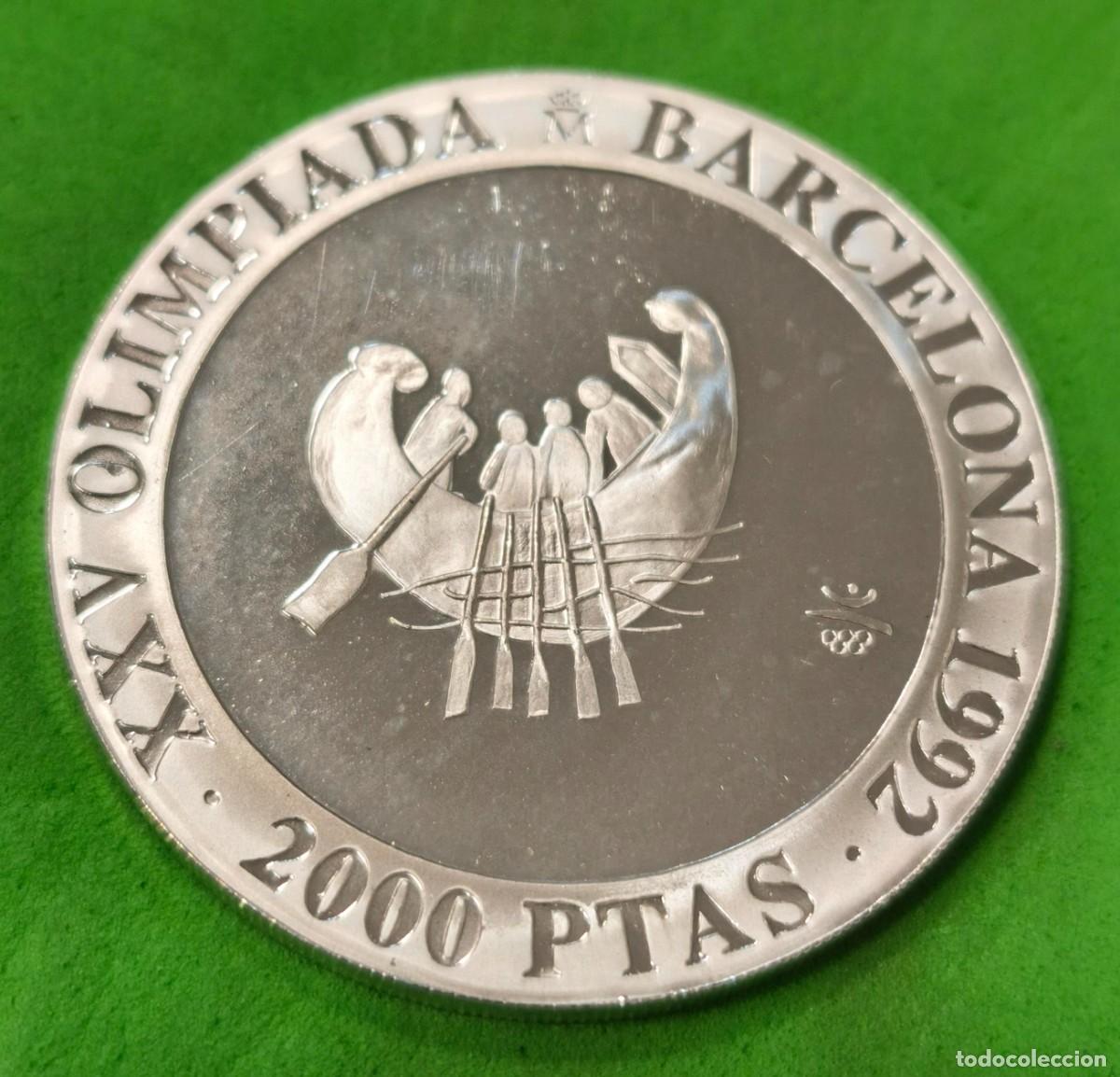 Coins Juan Carlos I: ESPA&Ntilde;A.A&Ntilde;O 1990. 2000 PTAS PLATA OLIMPIADA DE BARCELONA &rdquo;TAMUSIENS&rdquo;. PESO 26,8 G