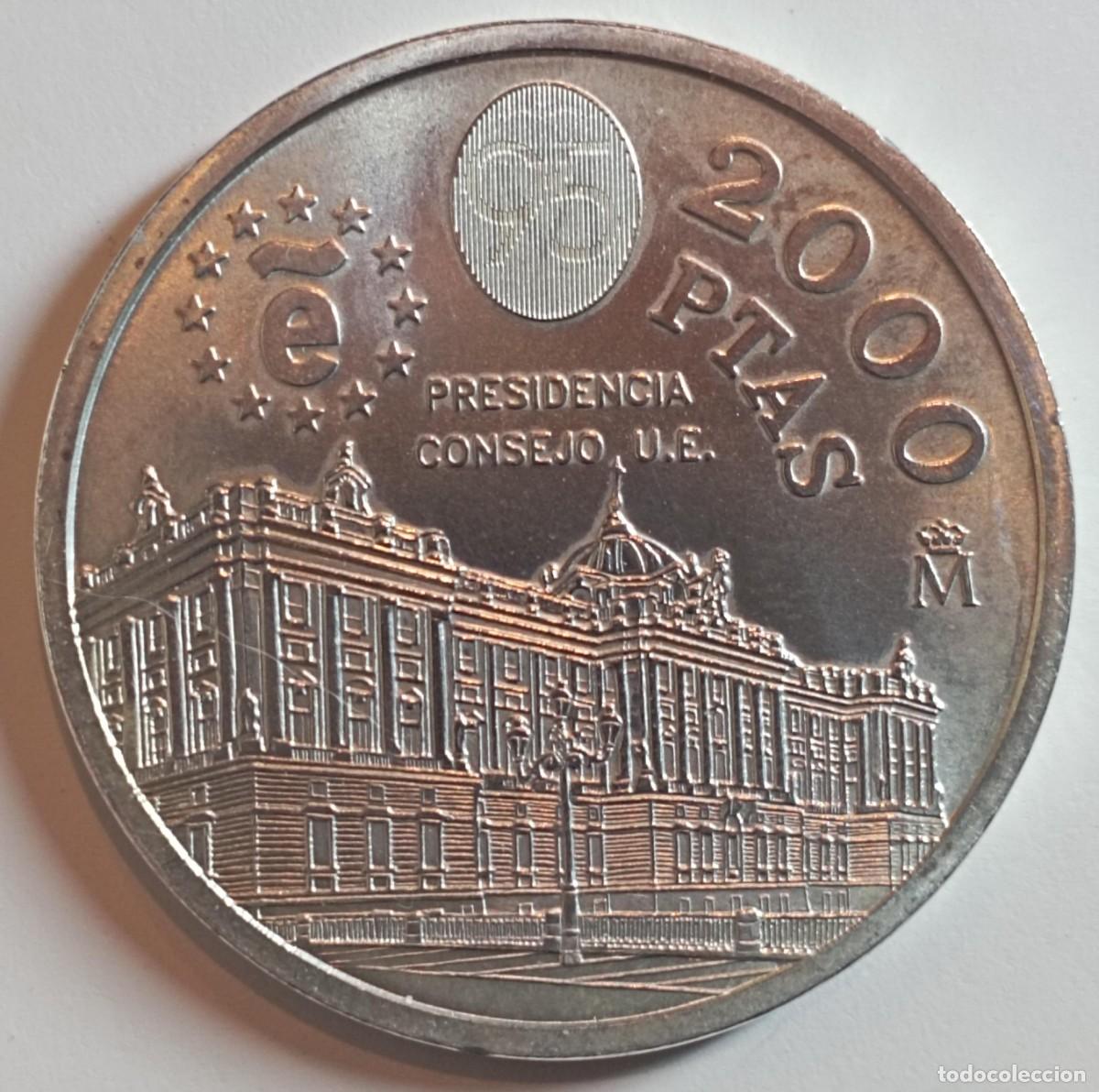 Coins Juan Carlos I: Moneda de Espa&ntilde;a 2000 pesetas de 1995 de plata
