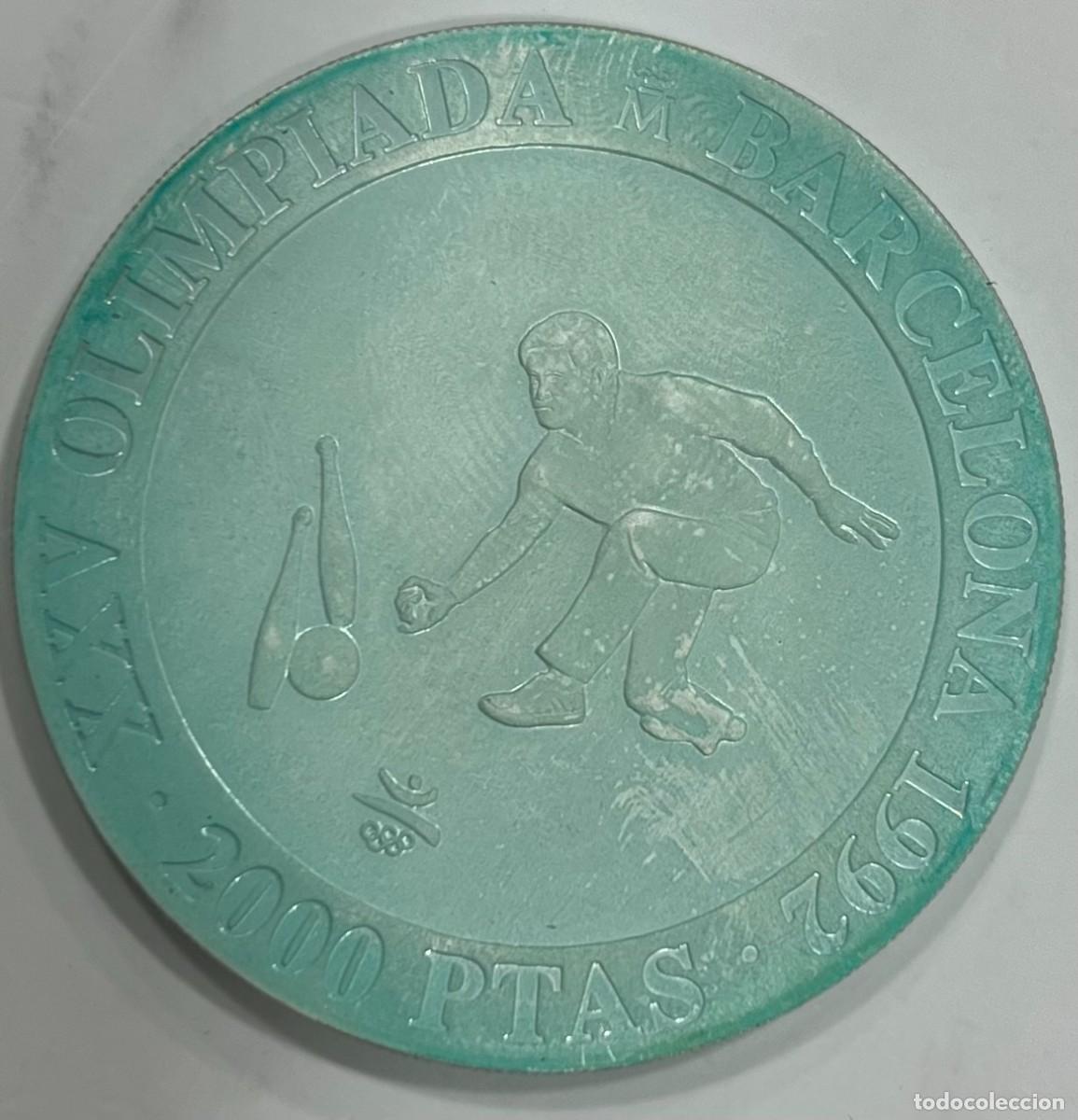 Monete Juan Carlos I: ESPA&Ntilde;A , A&Ntilde;O 1992 . 2000 PTAS PLATA (925) , PESO 27 GR