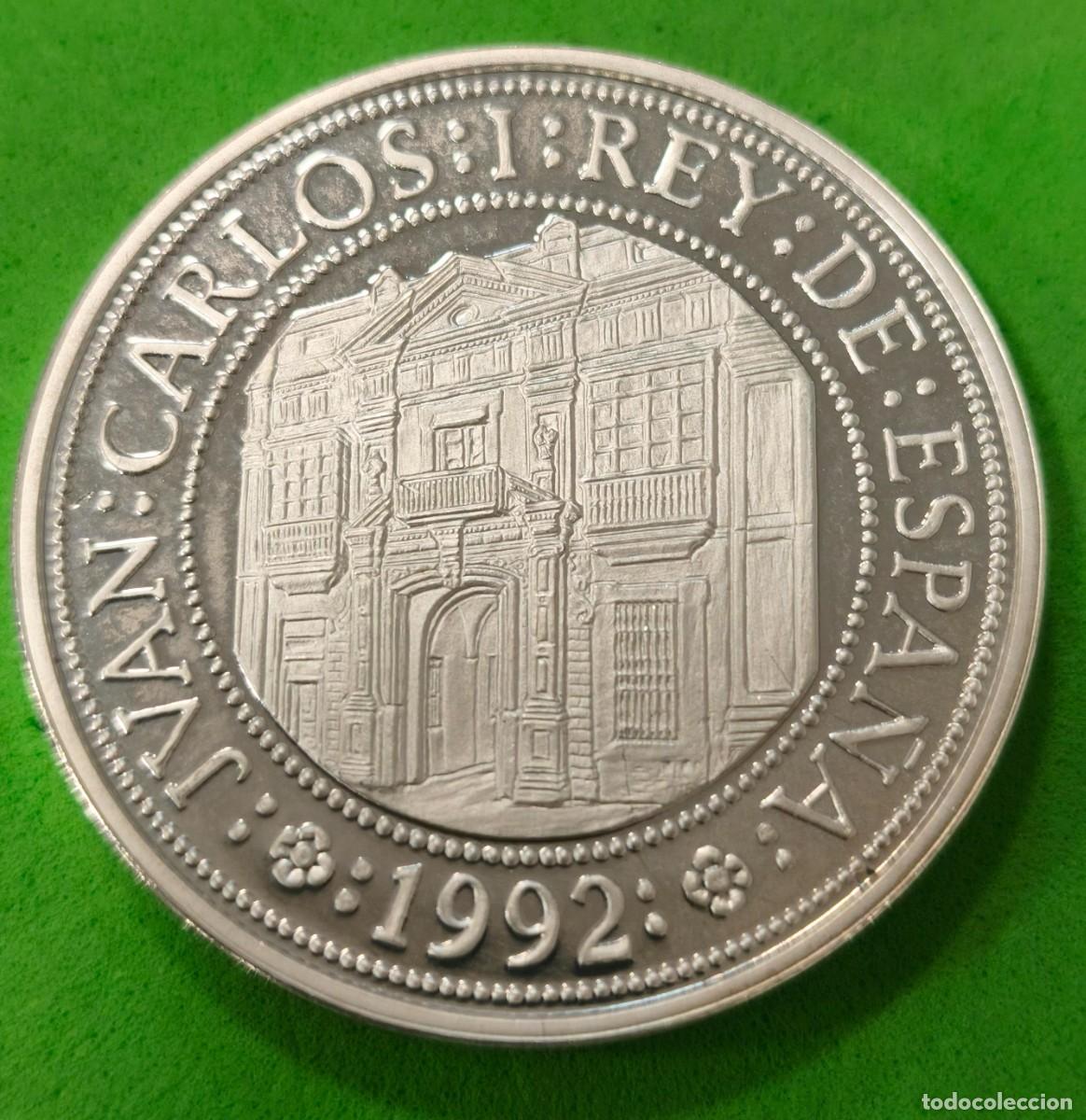 Monedas Juan Carlos I: ESPA&Ntilde;A. A&Ntilde;O 1992. 5000 PTAS PLATA &rdquo;MAQUINA TOMELIER&rdquo; PESO 54 GR.