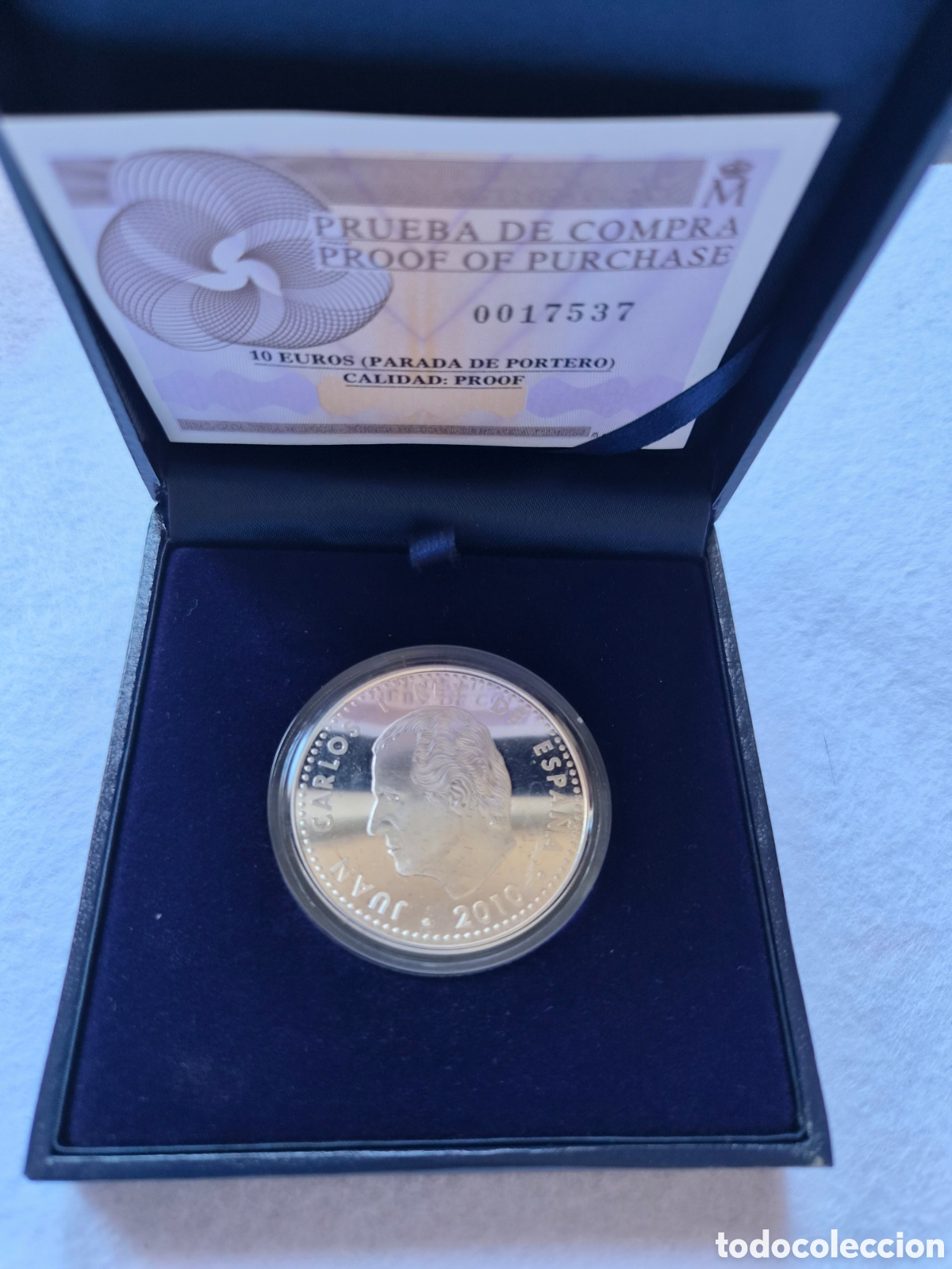 Coins Juan Carlos I: Moneda plata 10&euro; Juan Carlos I campeones Sud&aacute;frica 2010