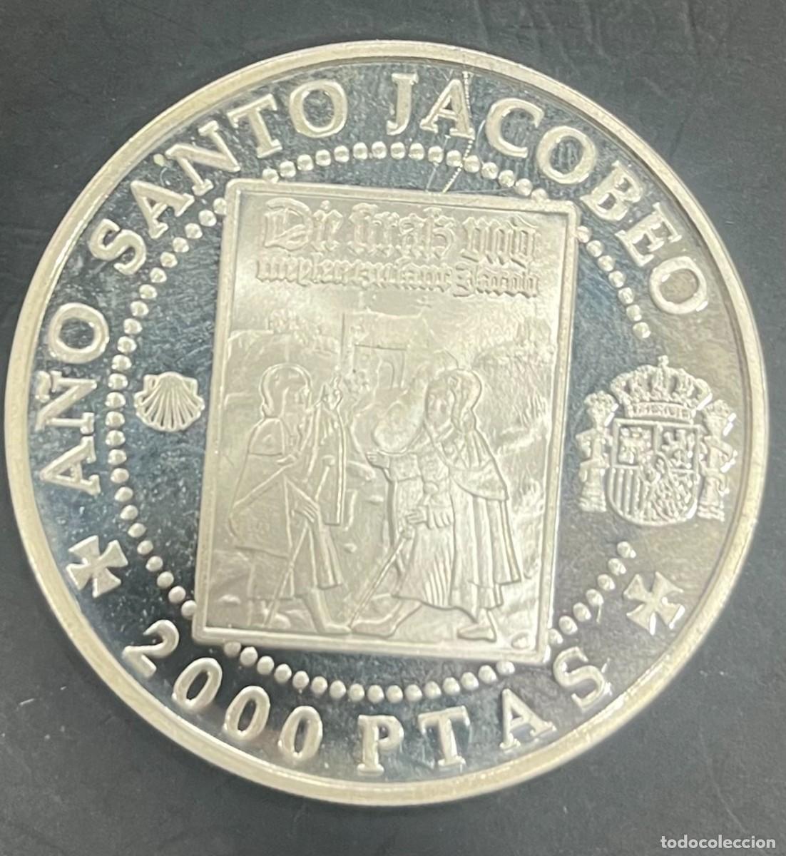 Monedas Juan Carlos I: ESPA&Ntilde;A. A&Ntilde;O 1993. 2000 PTAS DE PLATA (925). PEREGRINOS EN LA RURA JACOBEA. PESO 27 GR