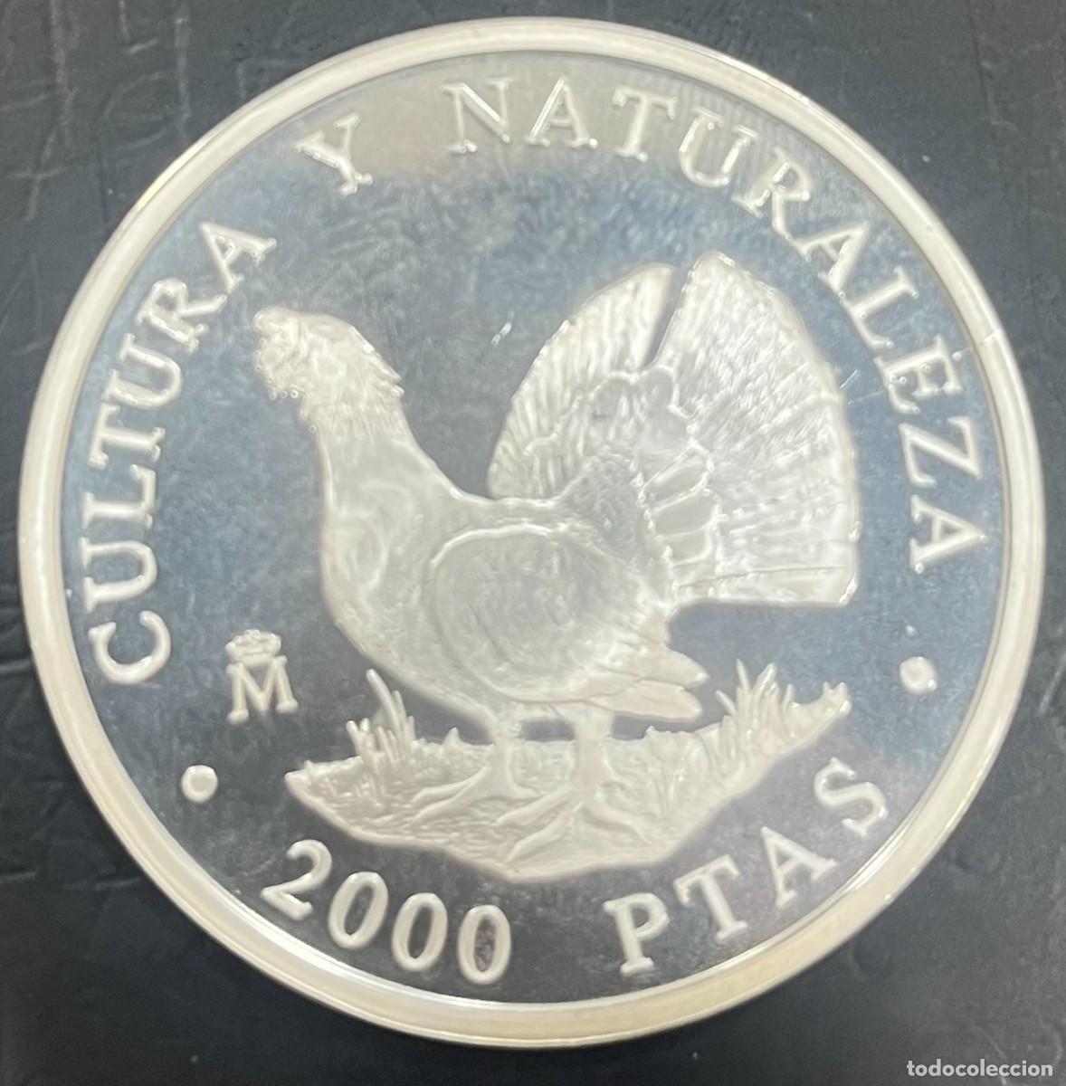Monnaies Juan Carlos I: ESPA&Ntilde;A. A&Ntilde;O 1995. 2000 PTAS PLATA (925) UROGALLO. PESO 27GR