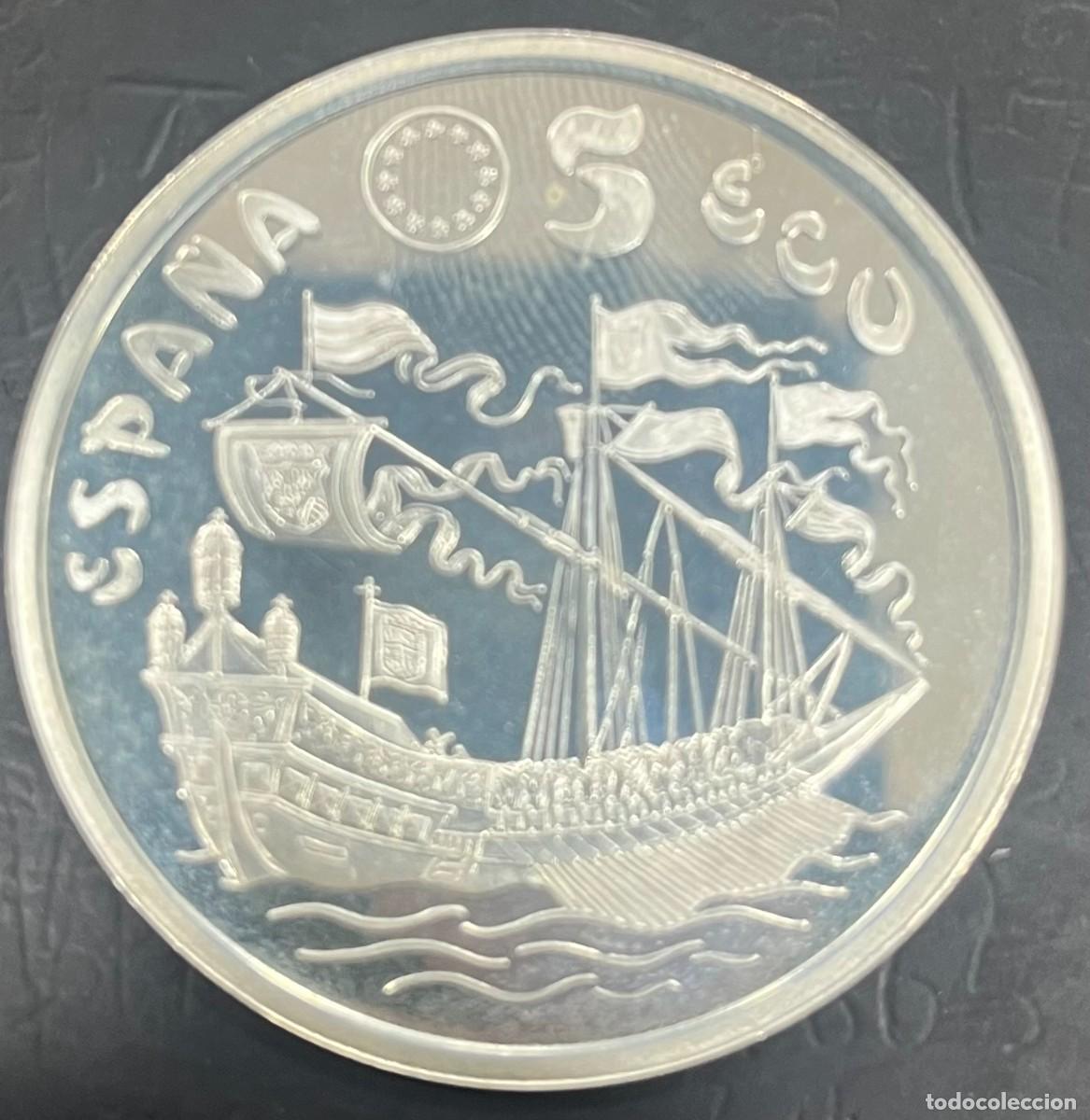 Coins Juan Carlos I: ESPA&Ntilde;A. A&Ntilde;O 1995. 5 ECU PLATA (925) D JUAN DE AUSTRIA. PESO 33,62 GR