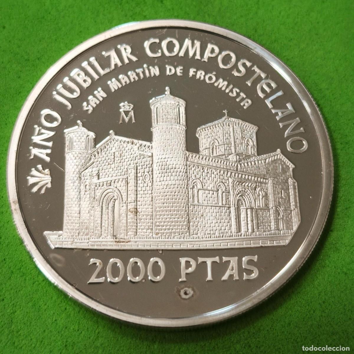 Moedas Juan Carlos I: ESPA&Ntilde;A. A&Ntilde;O 1999. 2000 PTAS. &rdquo;A&Ntilde;O JUBILAR SAN MARTIN DE FROMISTA&rdquo;. PESO 27 GR