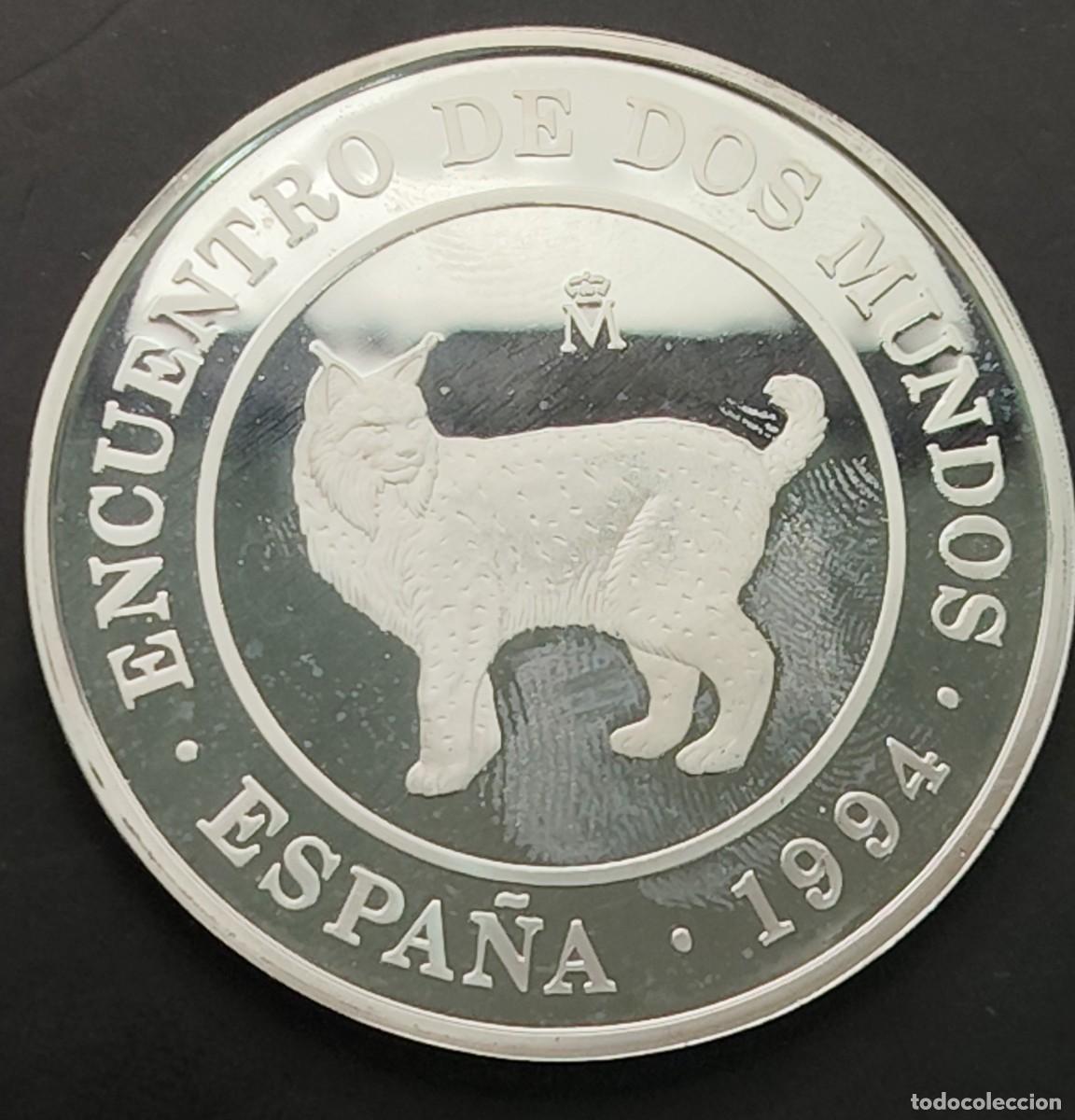 Coins Juan Carlos I: ESPA&Ntilde;A A&Ntilde;O 1993. 2.000 PTAS PLATA (925) &rdquo; LINCE &rdquo;. PESO 27 GR