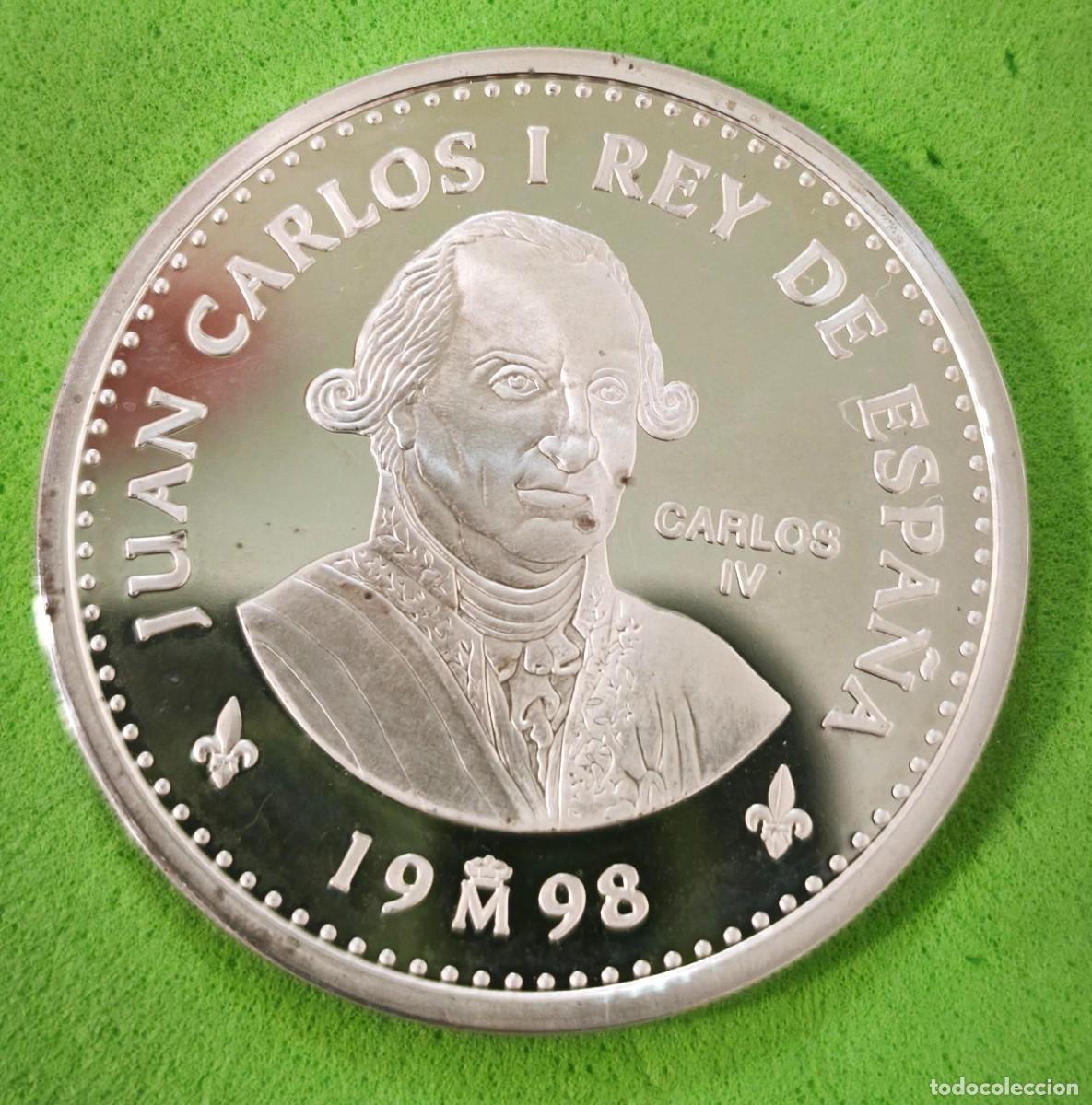 Monnaies Juan Carlos I: ESPA&Ntilde;A. A&Ntilde;O 1998. 2000 PTAS PLATA CASA DE BORBON &rdquo;CARLOS IV&rdquo;. PESO 27 GR