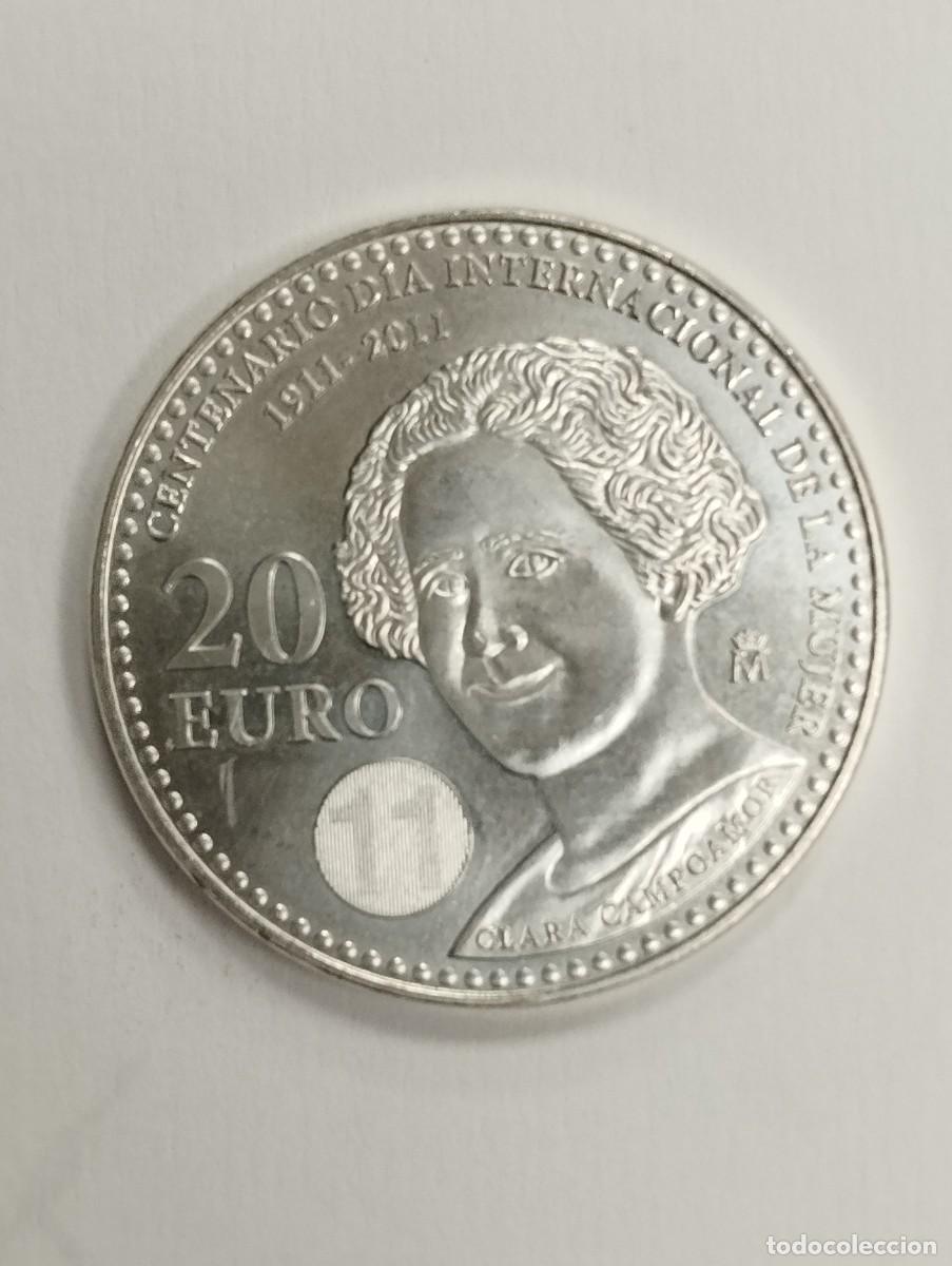 Monedas Juan Carlos I: MONEDA 20 EUROS PLATA 2011 - Clara Campoamor / D&iacute;a de la Mujer - FNMT (18 g Plata 925)