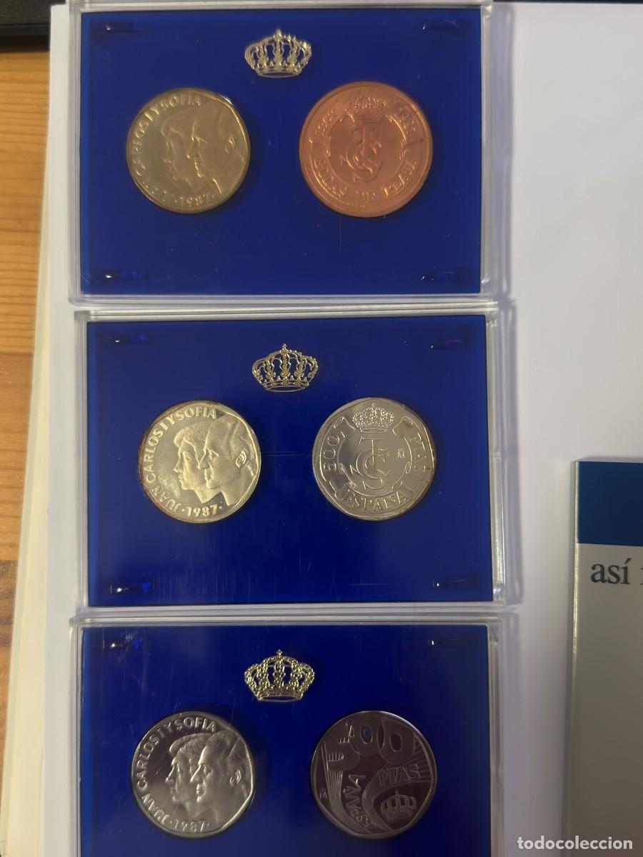 Monedas Juan Carlos I: ESPA&Ntilde;A 1987 &ndash; AS&Iacute; NACE UNA MONEDA &ndash; 500 PESETAS &ndash; MONEDAS NUEVAS &ndash; CAJA Y PERI&Oacute;DICO 1988