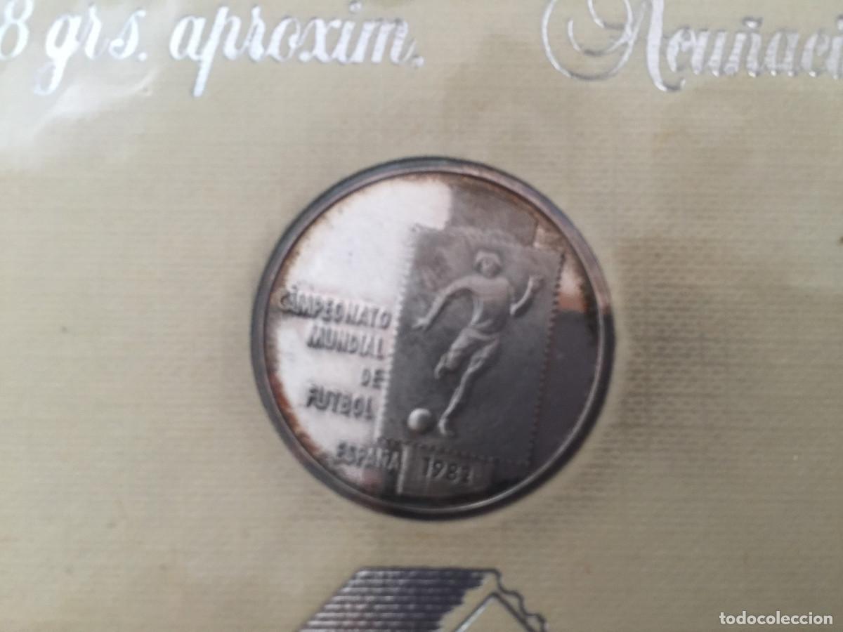 Monedas Juan Carlos I: Medalla plata Mundial futbol Espa&ntilde;a 82 Lamas Bola&ntilde;o