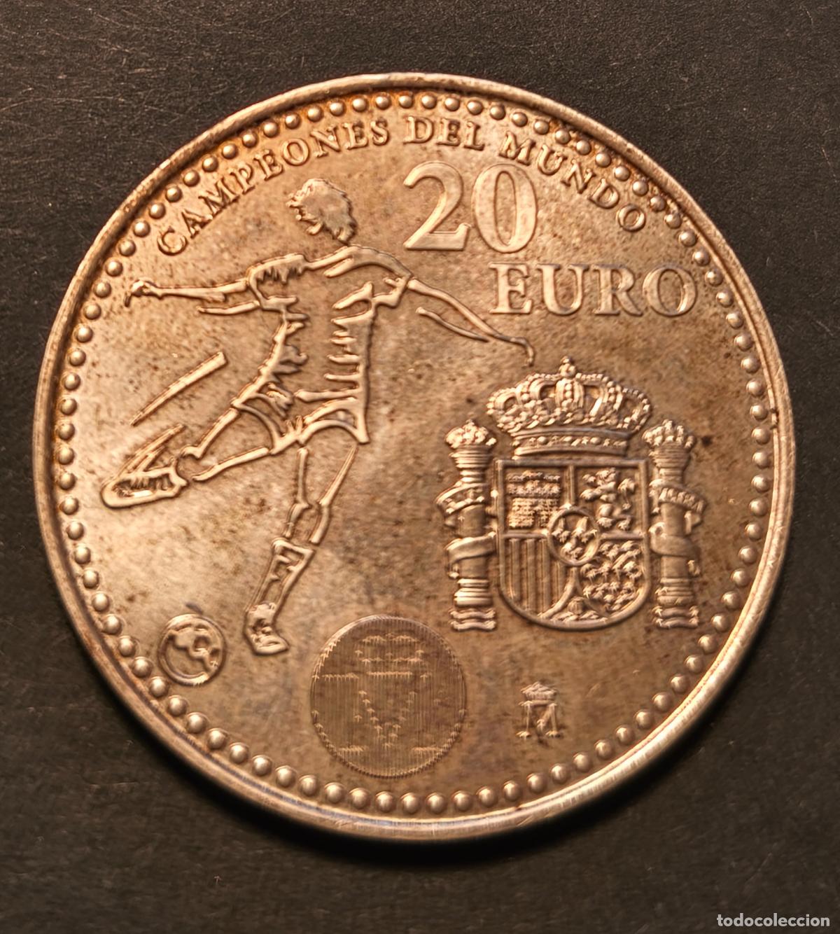 Monedas Juan Carlos I: Moneda Plata de ley, 20 euros, Mundial 2010, Espa&ntilde;a