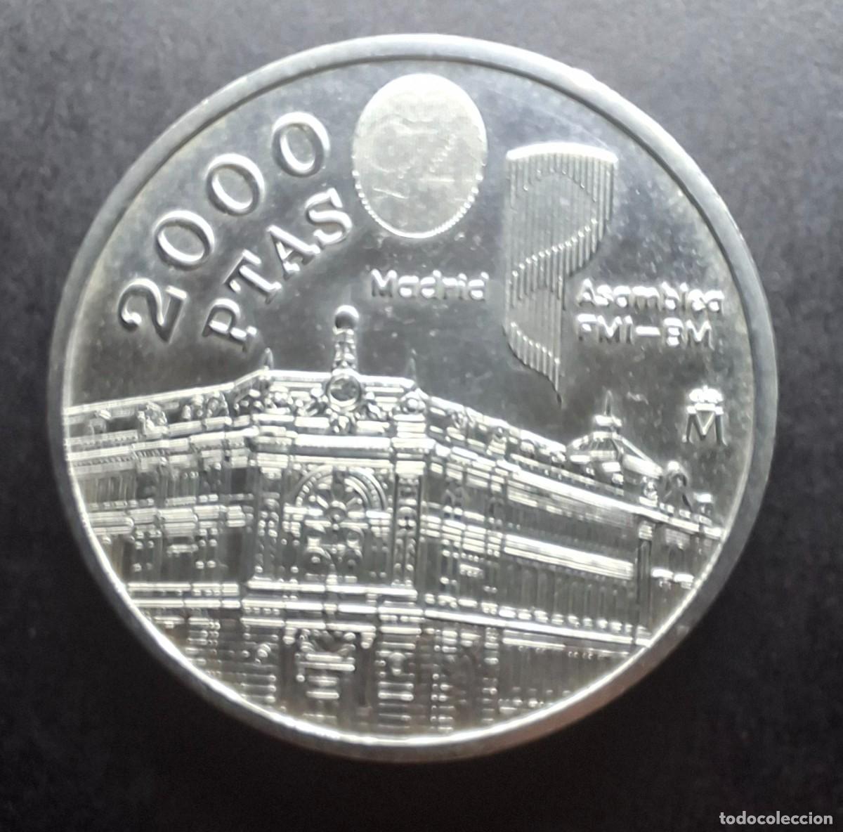 Monedas Juan Carlos I: ESPA&Ntilde;A 1994 2.000 pesetas PLATA (Fondo Monetario Internacional) KM 937 SC