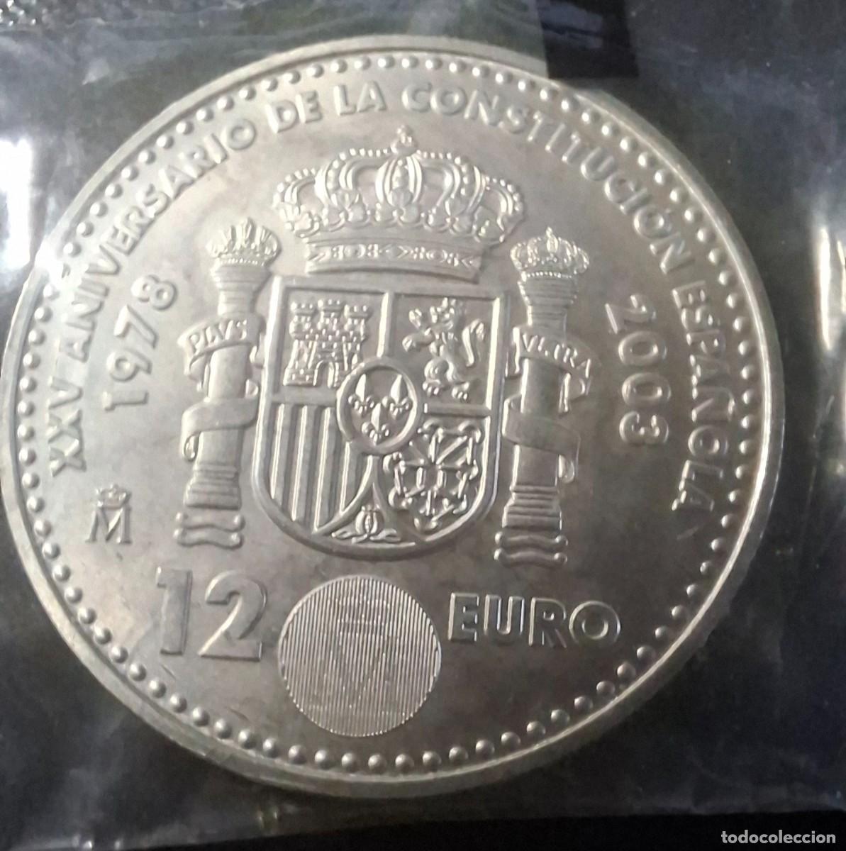 Monedas Juan Carlos I: ESPA&Ntilde;A 2003 12 Euros PLATA (XXV aniversario de la constituci&oacute;n espa&ntilde;ola) ENVASE ORIGINAL KM 1051 SC