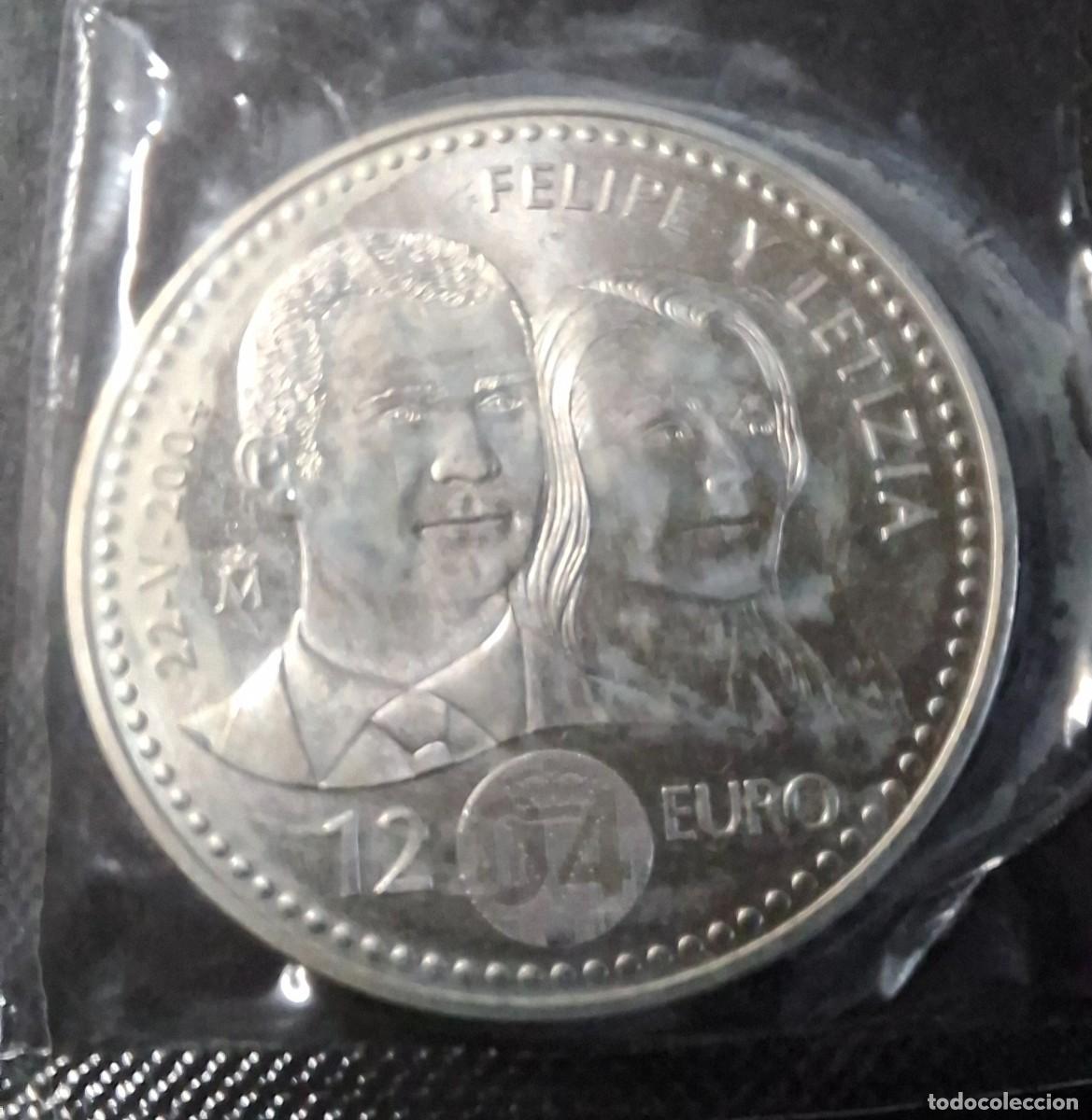 Monedas Juan Carlos I: ESPA&Ntilde;A 2004 12 Euros PLATA (Felipe y Letizia) ENVASE ORIGINAL KM 1095 SC
