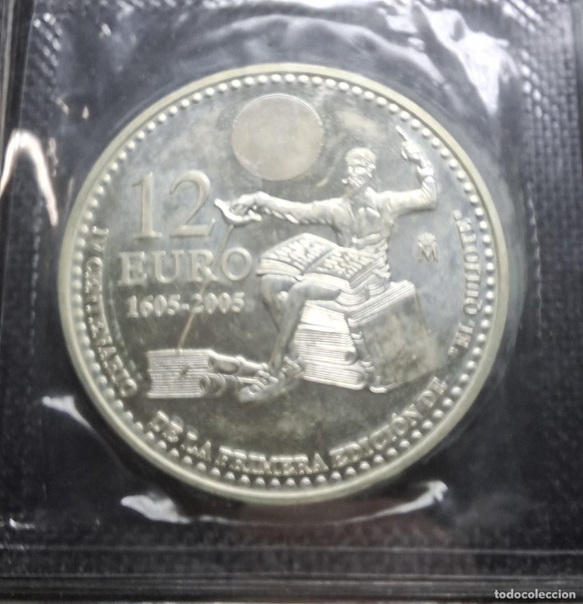 Monedas Juan Carlos I: ESPA&Ntilde;A 2005 12 Euros PLATA (Don Quijote de la Mancha) ENVASE ORIGINAL KM 1096 SC