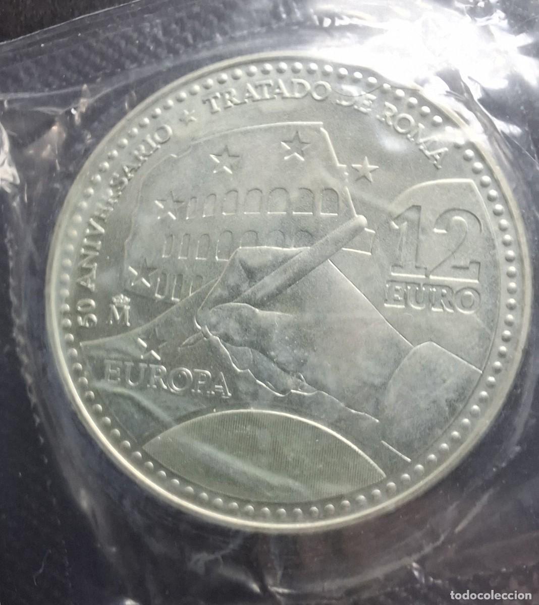 Monedas Juan Carlos I: ESPA&Ntilde;A 2007 12 Euros PLATA (50.&ordm; aniversario del Tratado de Roma) ENVASE ORIGINAL KM 1129 SC