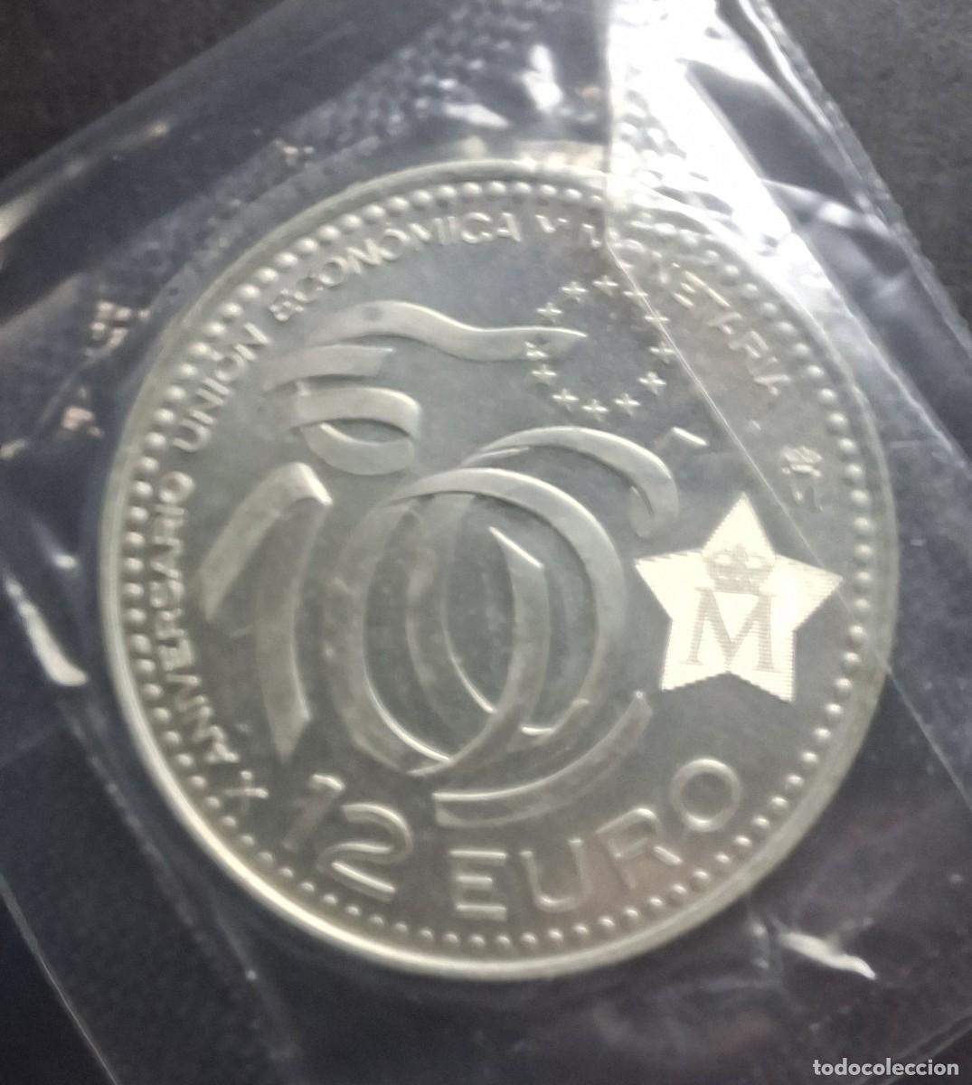 Monedas Juan Carlos I: ESPA&Ntilde;A 2009 12 Euros PLATA (10 a&ntilde;os de la UEM) ENVASE ORIGINAL KM 1212 SC