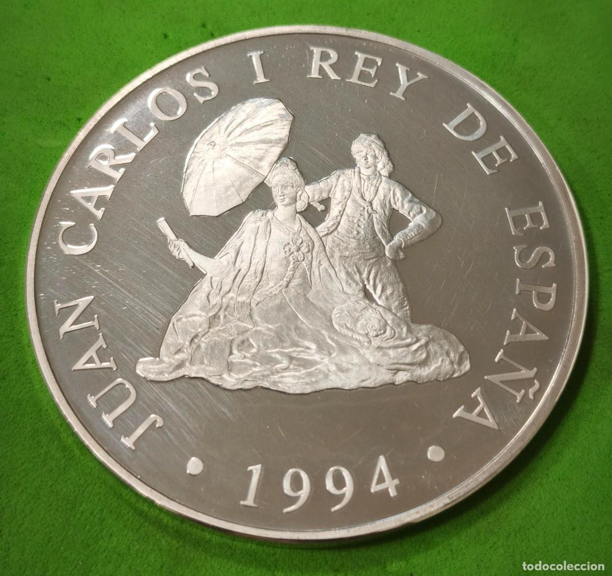 Monedas Juan Carlos I: ESPA&Ntilde;A. A&Ntilde;O 1994. 10.000 PTAS PLATA FRANCISCO DE GOYA. PESO 168,75 GR