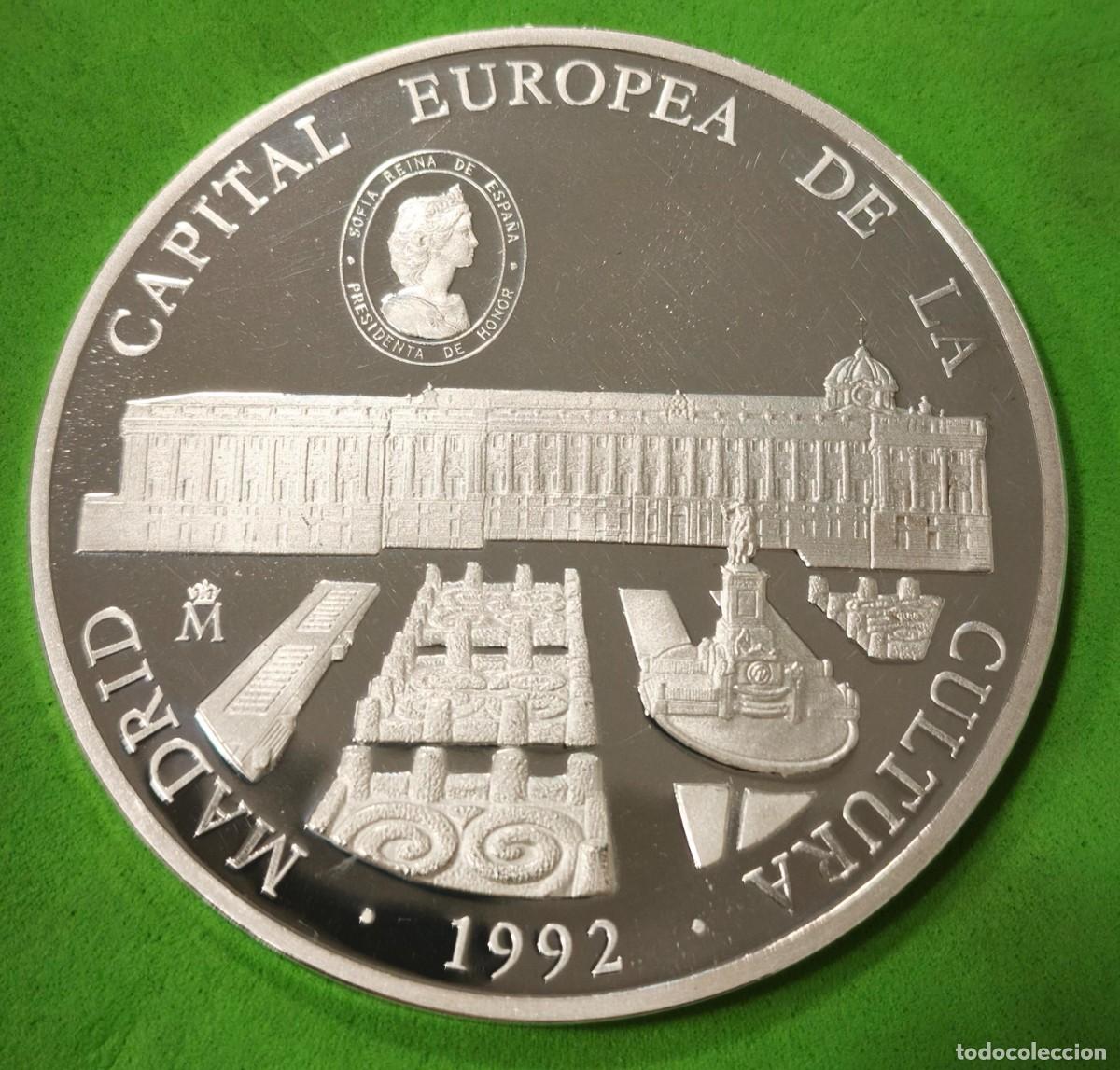 Monedas Juan Carlos I: ESPA&Ntilde;A. A&Ntilde;O 1992. 25 ECU PLATA. MADRID CAPITAL EUROPEA DE LA CULTURA.PESO 168,75GR