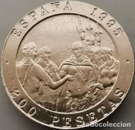 Monedas Juan Carlos I: Espa&ntilde;a, 200 Pesetas 1995 &rdquo;Pinturas: Greco-Murillo&rdquo;./ Sin Circular, de cartucho original.