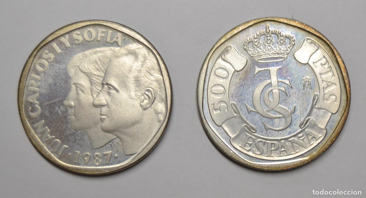 Monedas Juan Carlos I: ESPA&Ntilde;A - PRUEBA PLATA 500 PESETAS 1987 - LOTE 5757