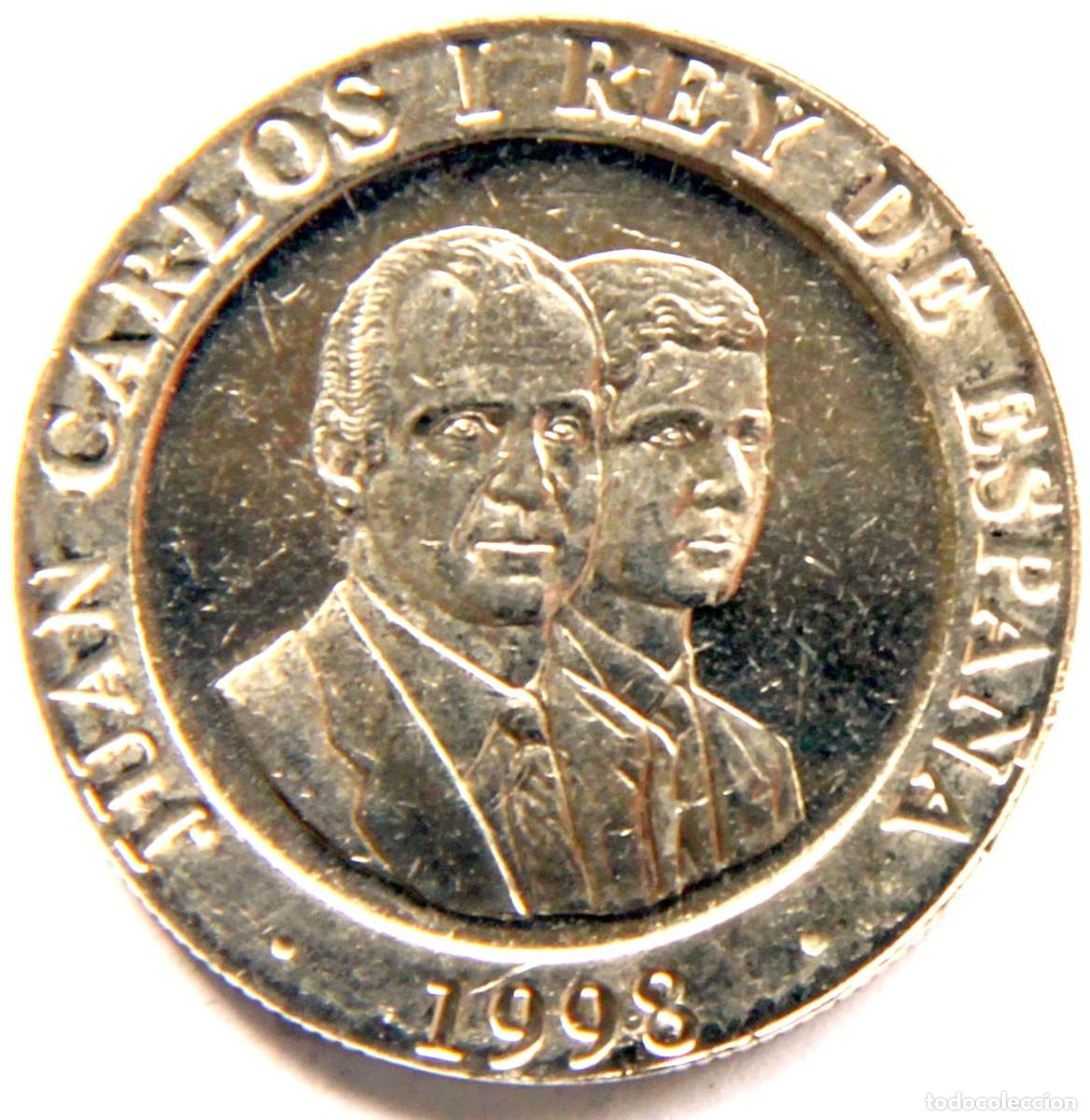 Monedas Juan Carlos I: Espa&ntilde;a, 200 Pesetas 1998 &rdquo;Rey y pr&iacute;ncipe - 200 PTAS&rdquo;./ Sin Circular, de bolsa original.