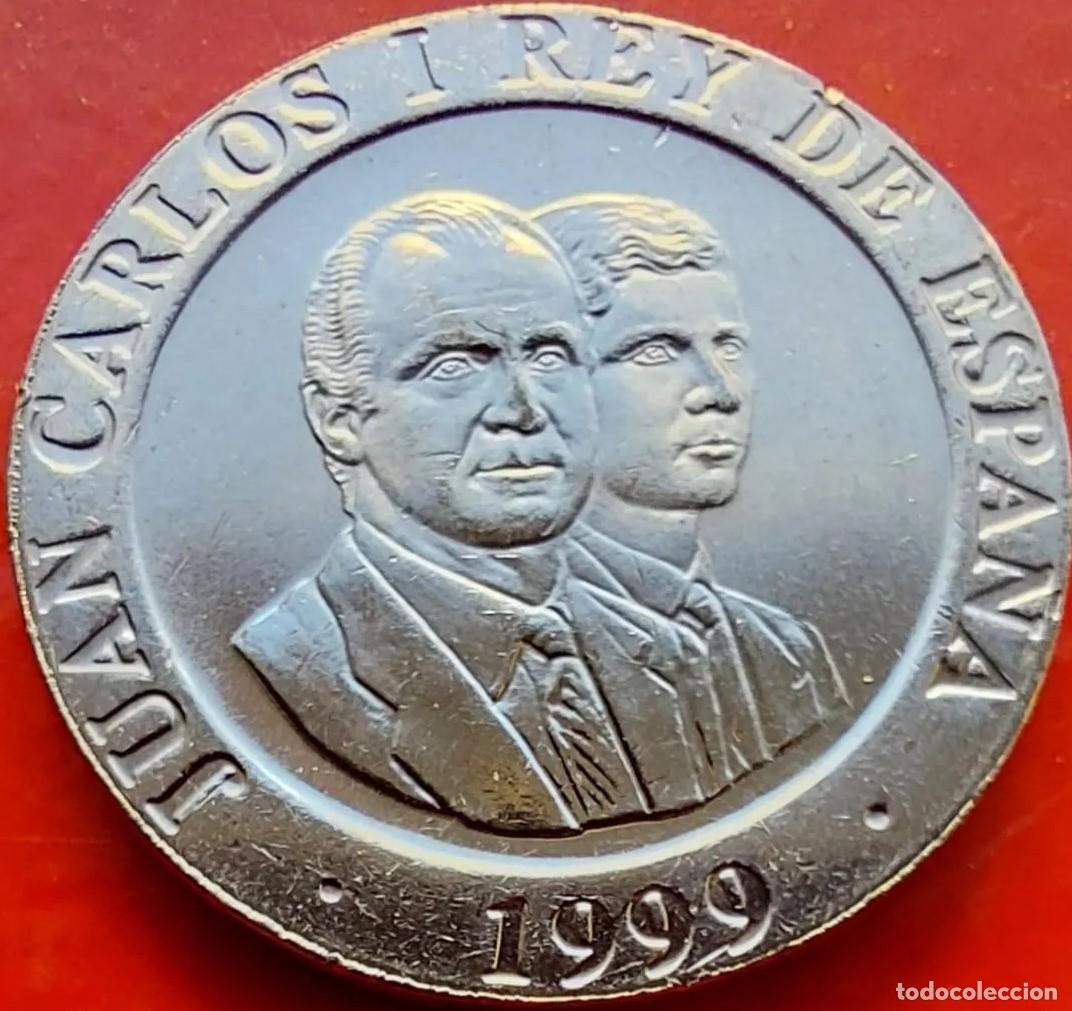 Monedas Juan Carlos I: Espa&ntilde;a, 200 Pesetas 1999 &rdquo;Rey y pr&iacute;ncipe - 200 PTAS&rdquo;./ Sin Circular, de bolsa original.