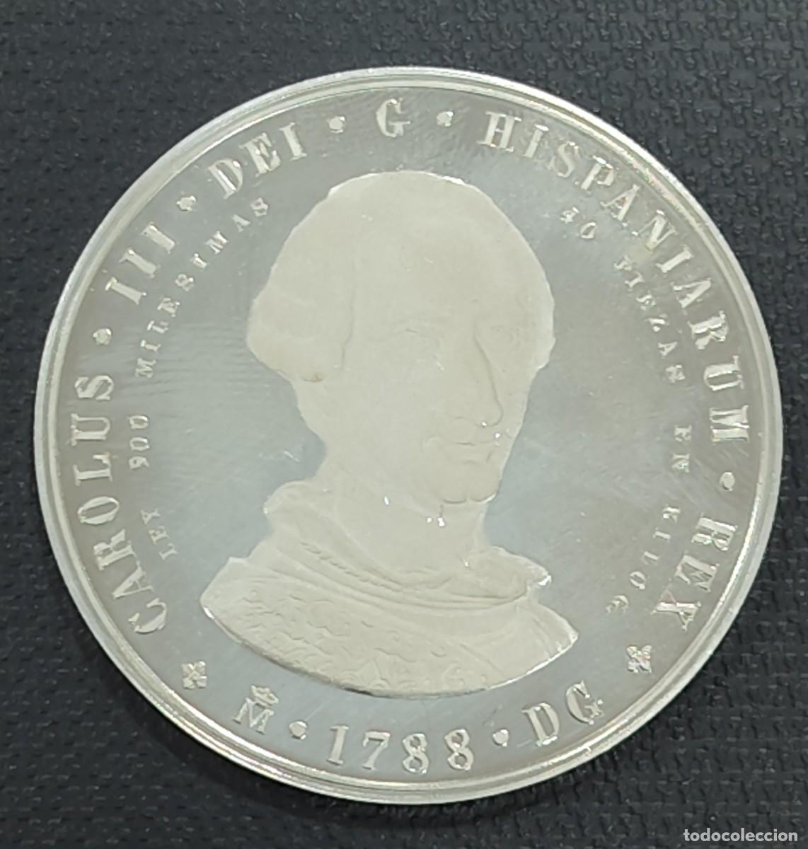 Monedas Juan Carlos I: ESPA&Ntilde;A A&Ntilde;O 1988 CONMEMORATIVA MEDALLA DE PLATA (900) &rdquo; CARLOS III HISPANIARUM &rdquo;