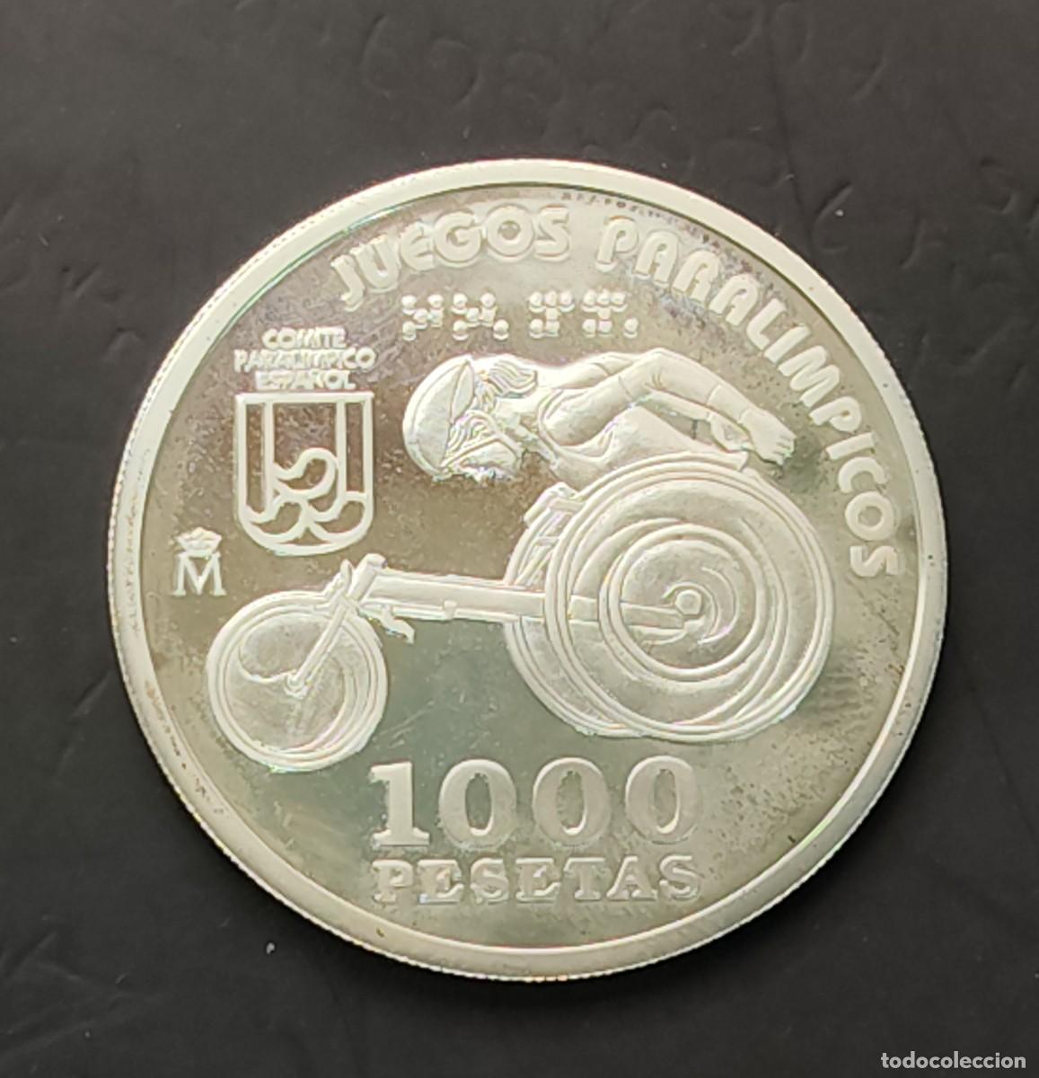 Monedas Juan Carlos I: ESPA&Ntilde;A A&Ntilde;O 2.000 , 1.000 PTAS PLATA (925) &rdquo; JUEGOS PARALIMPICOS &rdquo;