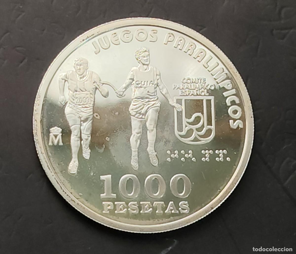 Monedas Juan Carlos I: ESPA&Ntilde;A A&Ntilde;O 2.000 , 1.000 PTAS PLATA (925) &rdquo; JUEGOS PARALIMPICOS &rdquo;
