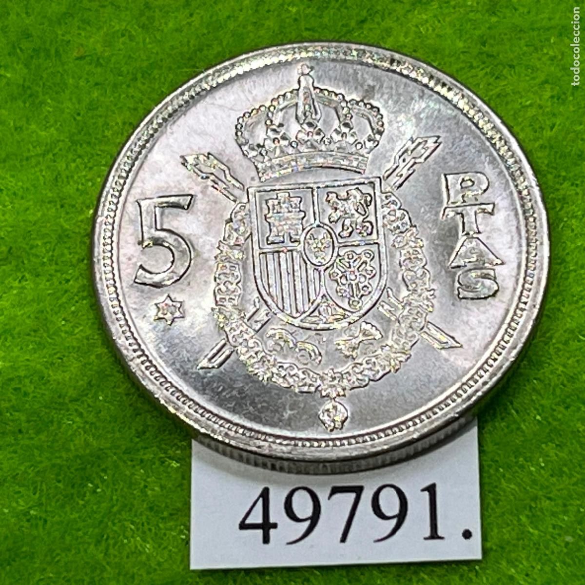 Monedas Juan Carlos I: Espa&ntilde;a 5 pesetas 1975 80, Juan Carlos I, 1⁰