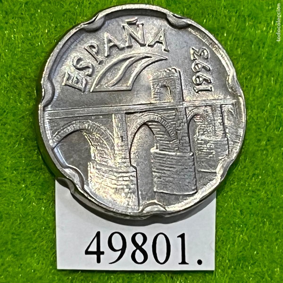Monedas Juan Carlos I: Espa&ntilde;a 50 pesetas 1993, Extremadura, puente Alcantara, Juan Carlos I, 1⁰