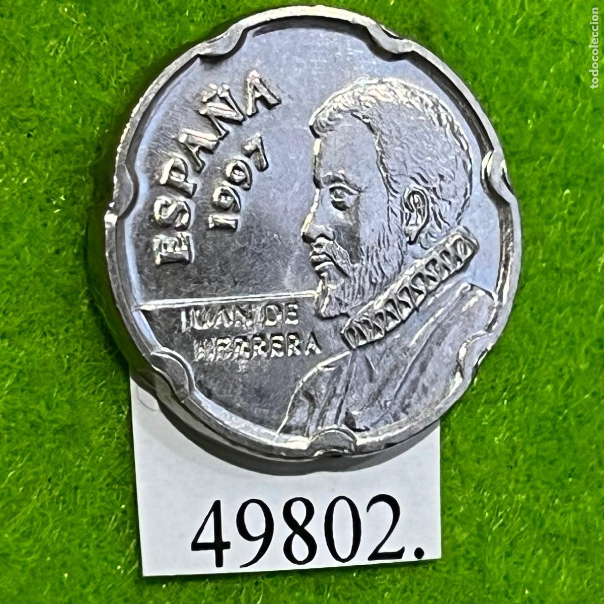 Monedas Juan Carlos I: Espa&ntilde;a 50 pesetas 1997, Juan de Herrera, Monasterio de El Escorial, Juan Carlos I, 1⁰