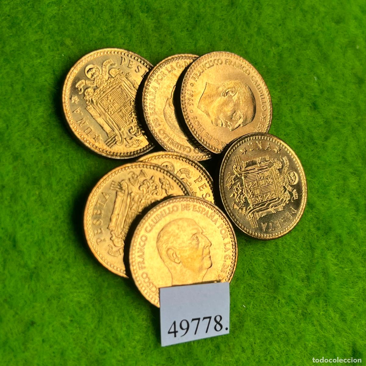 Monedas Juan Carlos I: Espa&ntilde;a 1 peseta 1966 73, una moneda, Franco, 49778 8 MO