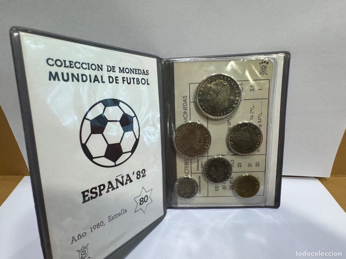 Monedas Juan Carlos I: LOTE MONEDAS EN PESETAS REY JUAN CARLOS I MUNDIAL ESPA&Ntilde;A'82 CON SU FUNDA / COMPRA MIN&Iacute;MA 5 &euro;