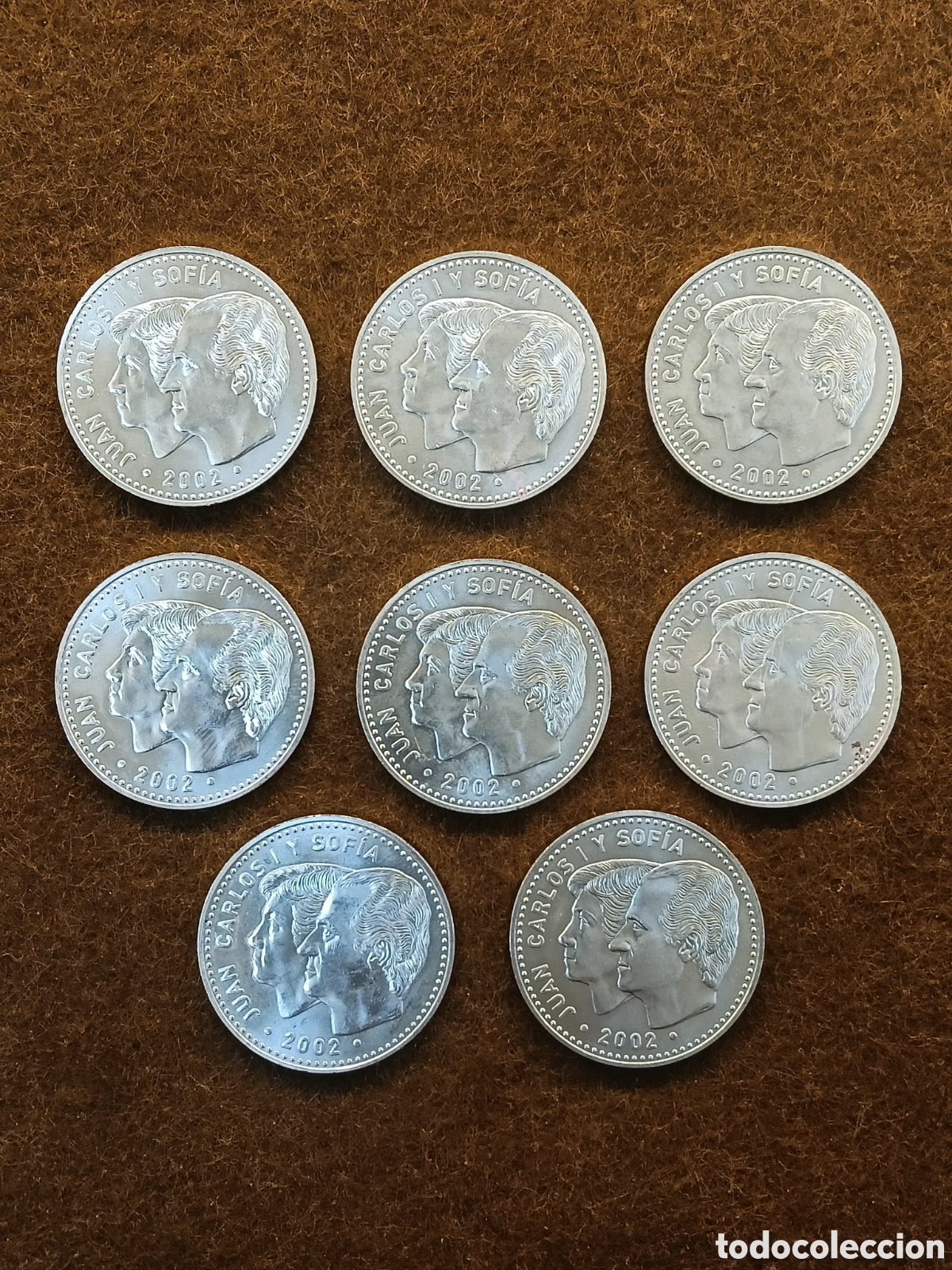 Monedas Juan Carlos I: LITE DE 8 MONEDAS DE 12&euro; DE PLATA . ESPA&Ntilde;A . A&Ntilde;O 2002