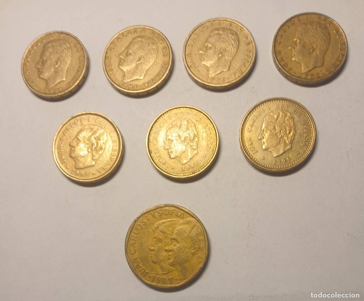 Monedas Juan Carlos I: Lote de 8 Monedas - 100 y 500 Pesetas - Incluye Conmemorativas (FAO, Madrid 92, Jacobeo)