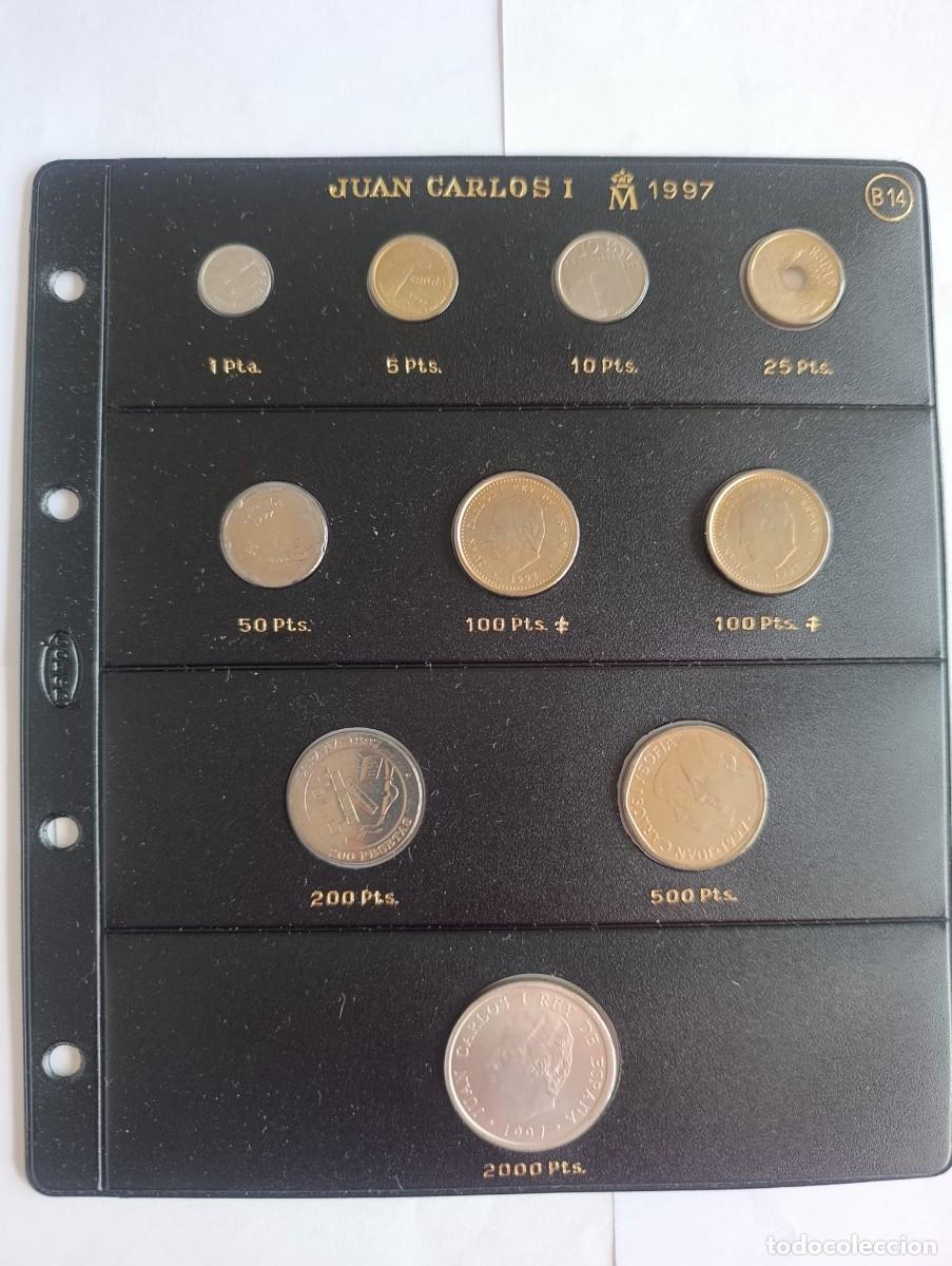 Monedas Juan Carlos I: Hoja Pardo Completa Pesetas 1997 + Moneda 2000