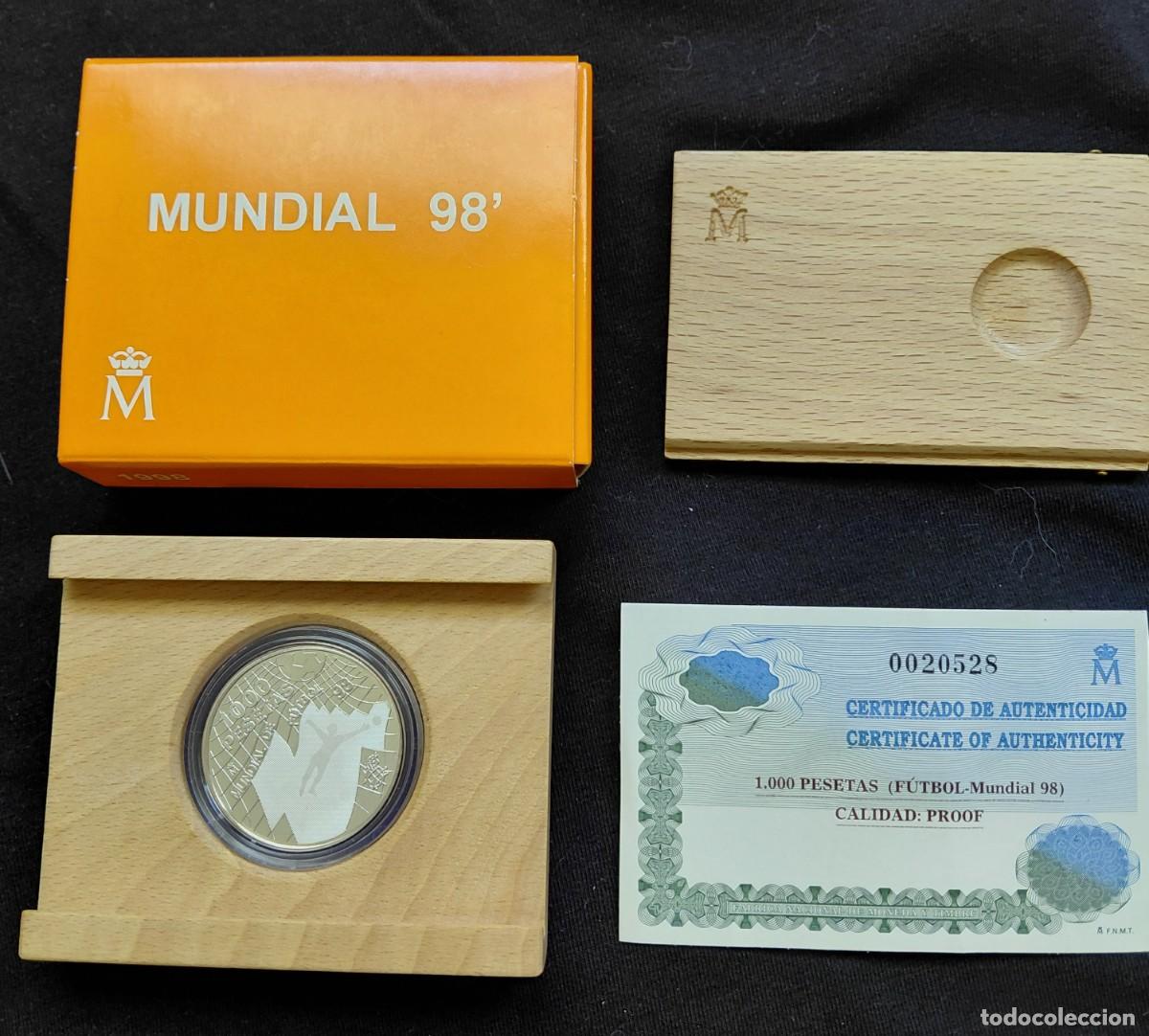 Monedas Juan Carlos I: ESPA&Ntilde;A 1998. MONEDA DE 1000 PESETAS DE PLATA - MUNDIAL 98&rdquo;