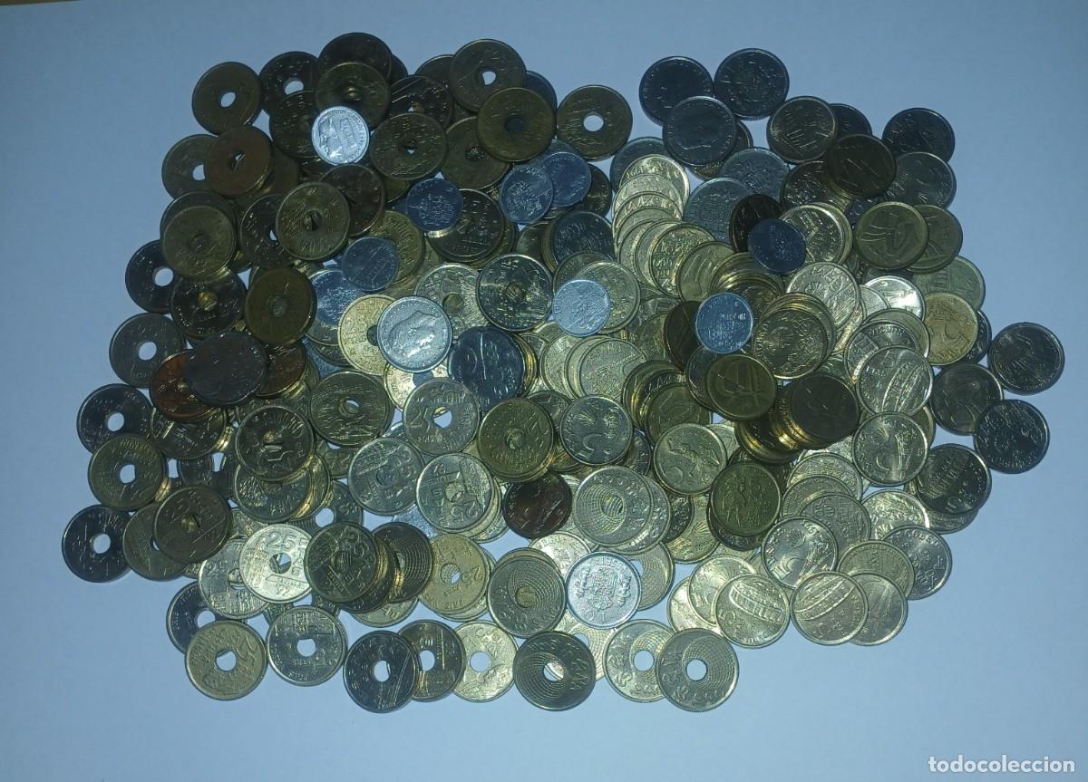 Monedas Juan Carlos I: Gran Lote Pesetas A&ntilde;os 90 Nuevo Dise&ntilde;o (Casi 1 kilo)