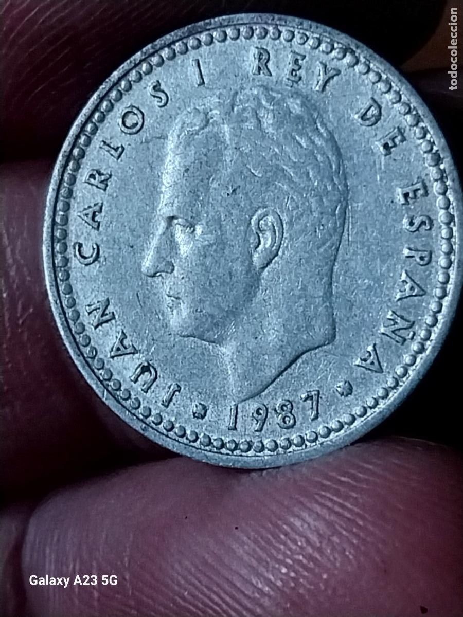 Monedas Juan Carlos I: PESETA 1987 1 PTA JUAN CARLOS I MONEDA ORIGINAL CIRCULADA ***